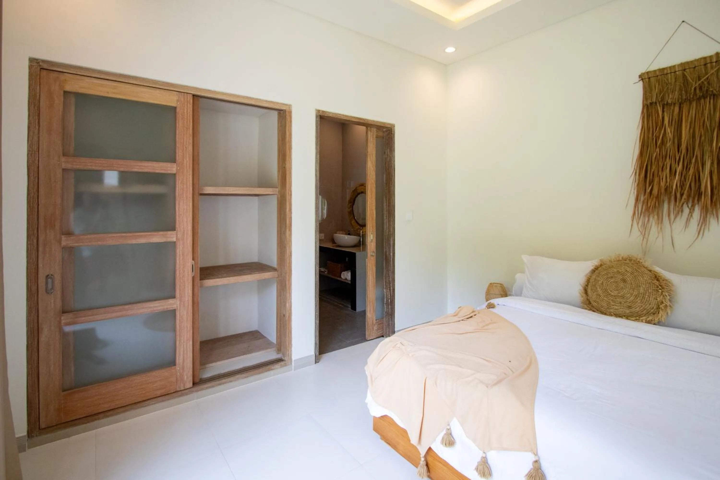 Bedroom, Bed in Umalas Jungle Villa- Amazing View Huge Pool Stay in Canggu