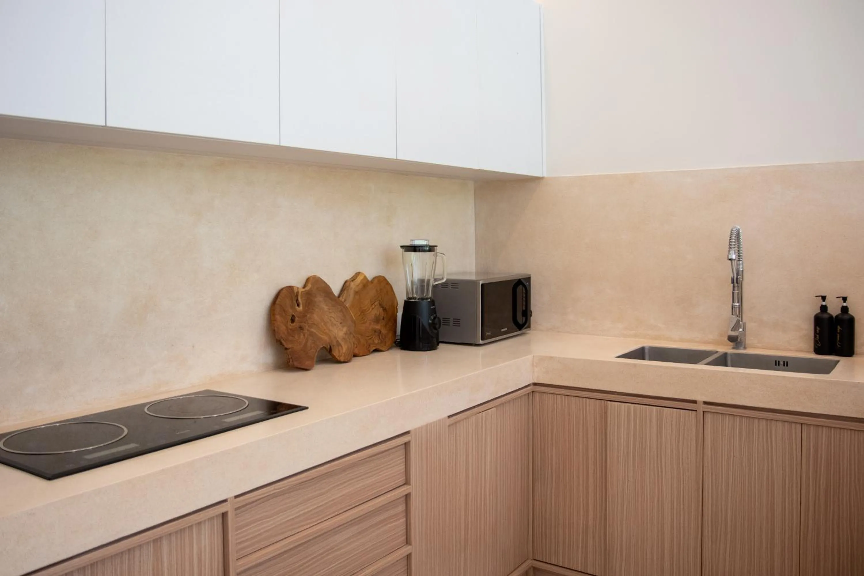 Kitchen or kitchenette in Umalas Jungle Villa- Amazing View Huge Pool Stay in Canggu