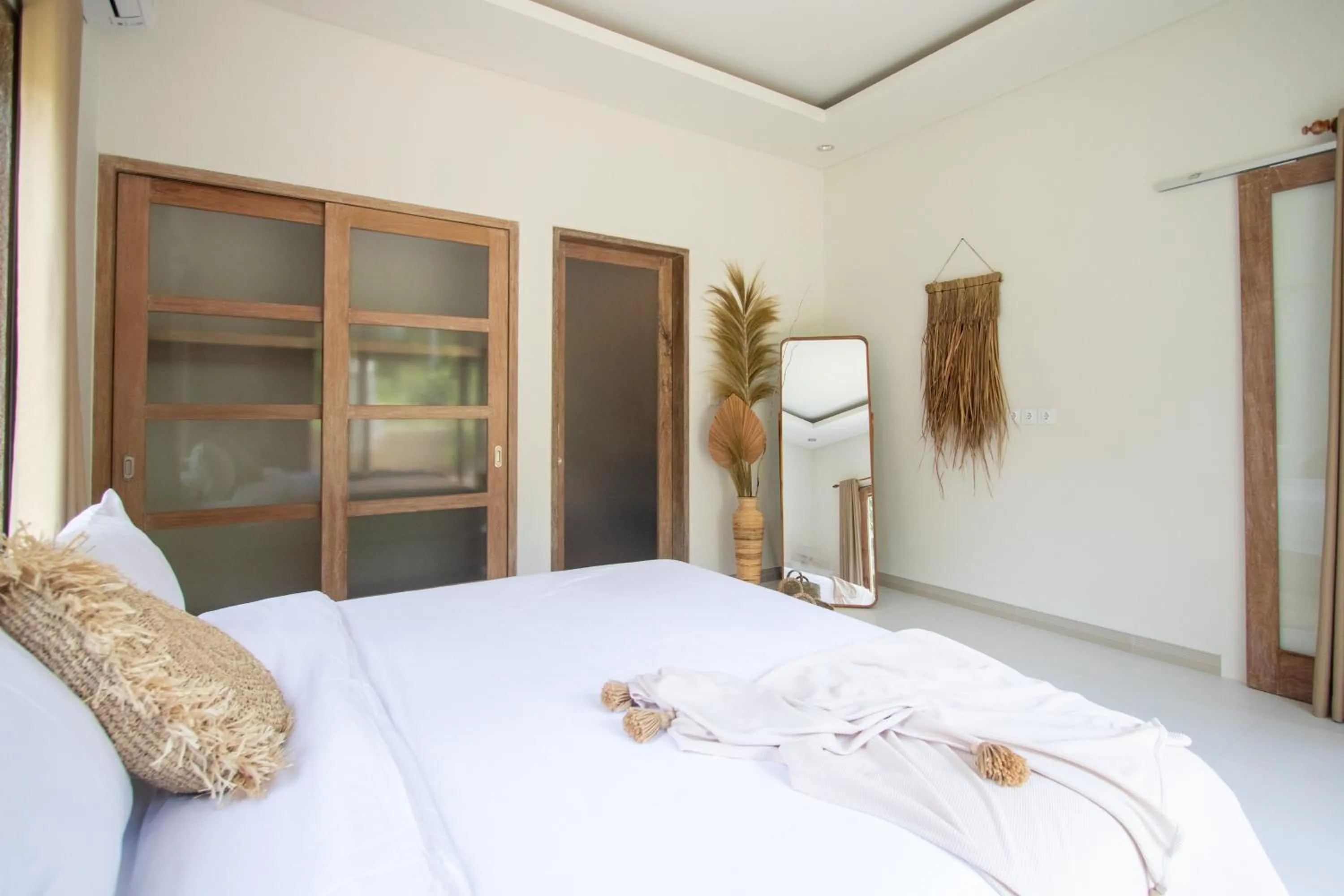 Bedroom, Bed in Umalas Jungle Villa- Amazing View Huge Pool Stay in Canggu