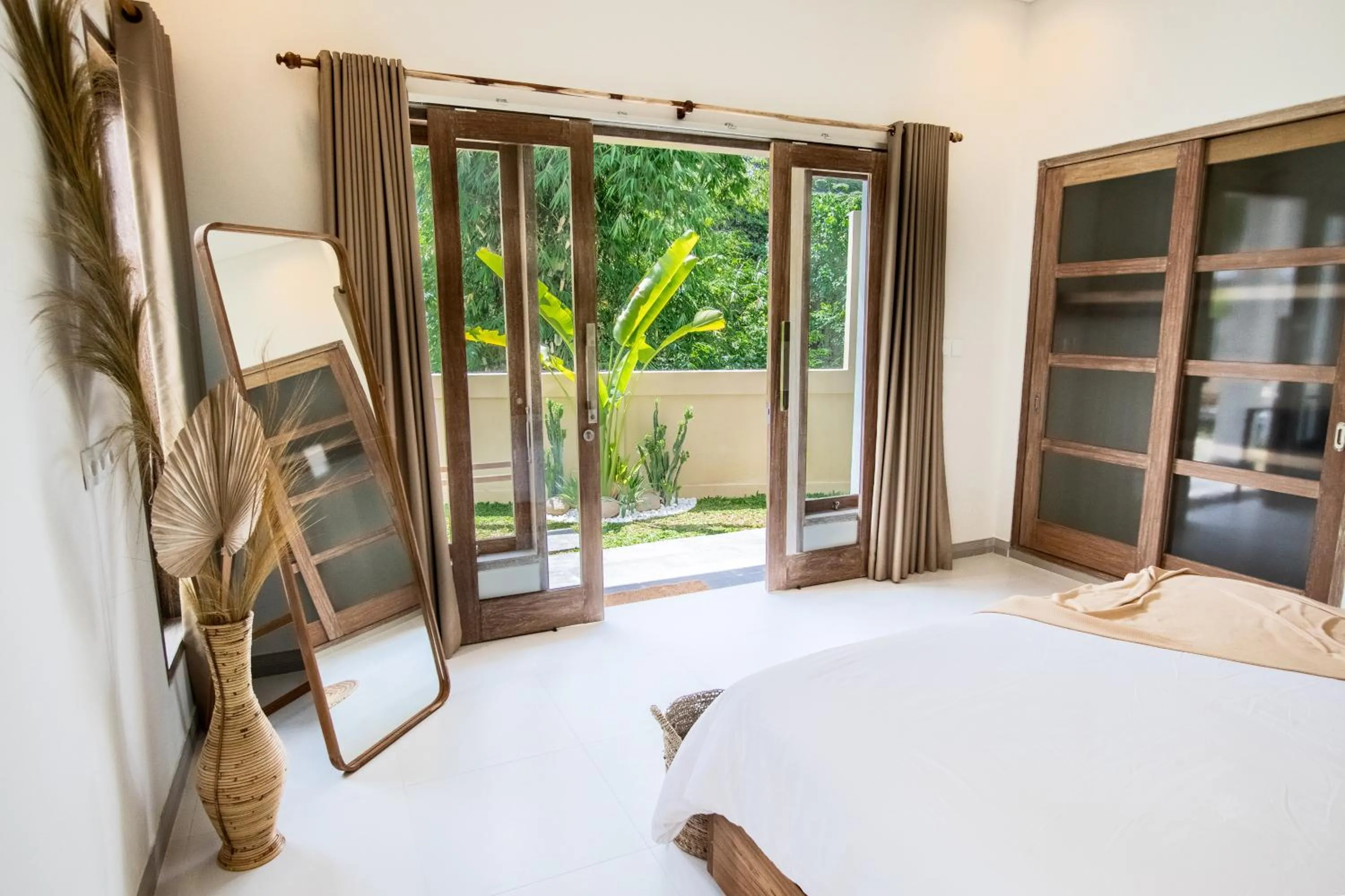 Bedroom, Bed in Umalas Jungle Villa- Amazing View Huge Pool Stay in Canggu