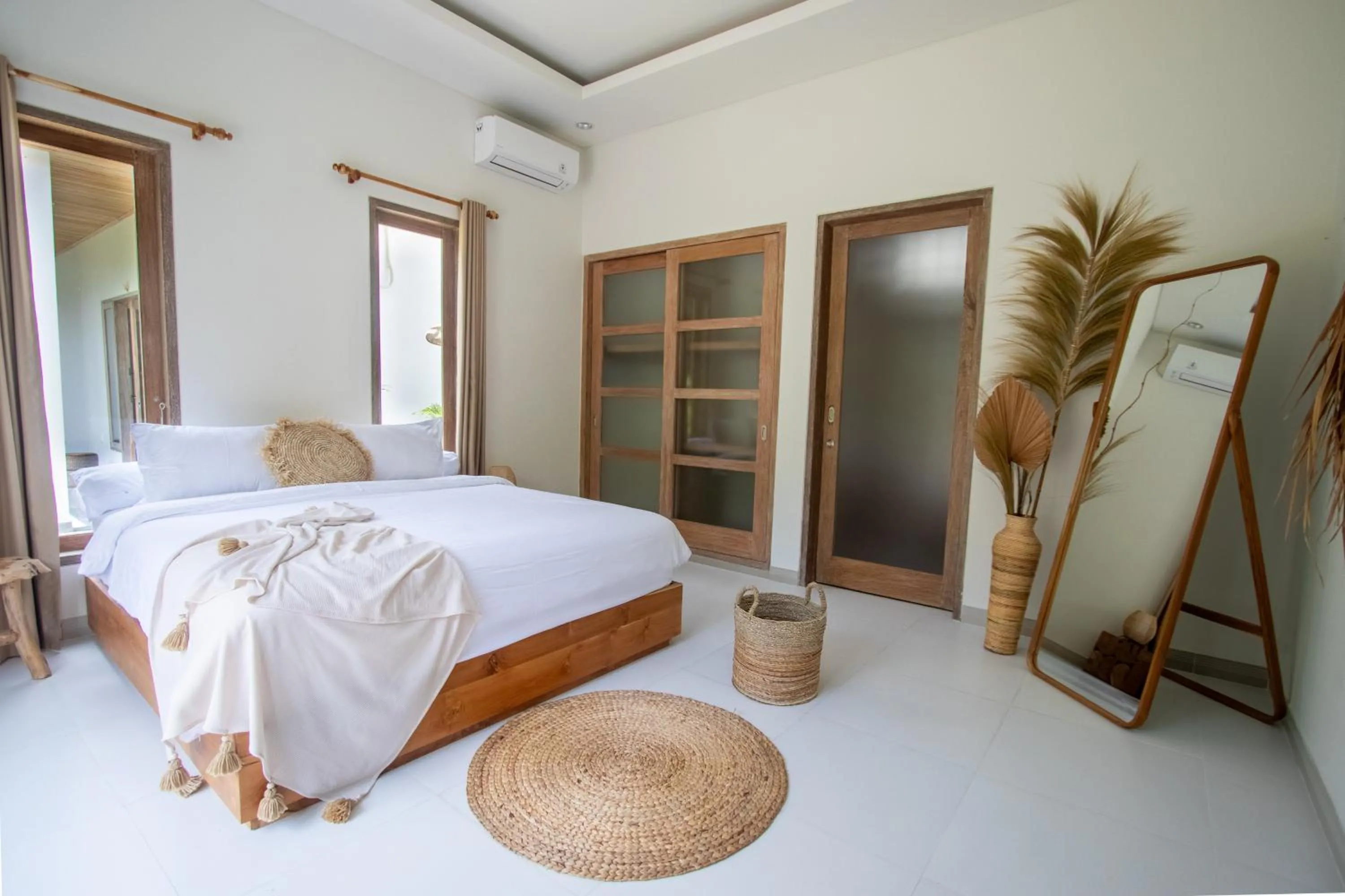 Bedroom, Bed in Umalas Jungle Villa- Amazing View Huge Pool Stay in Canggu