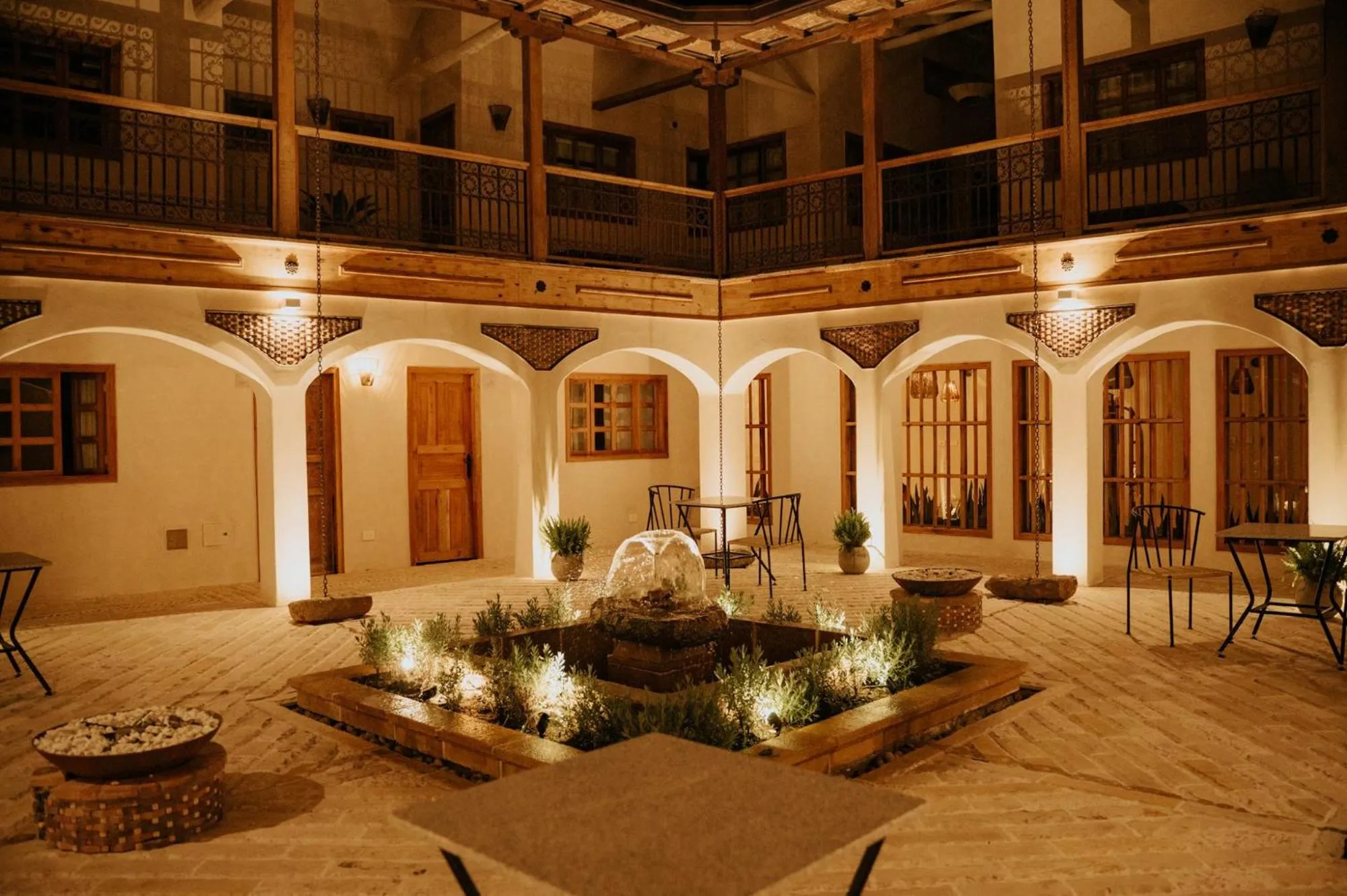 Inner courtyard view in Hotel La Corada