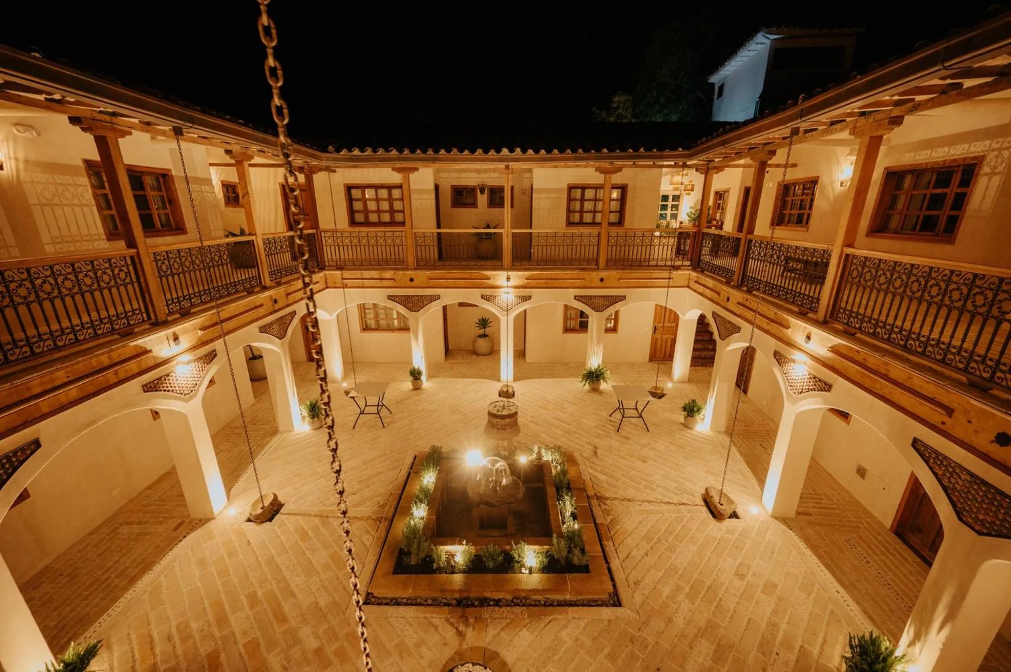 Inner courtyard view in Hotel La Corada
