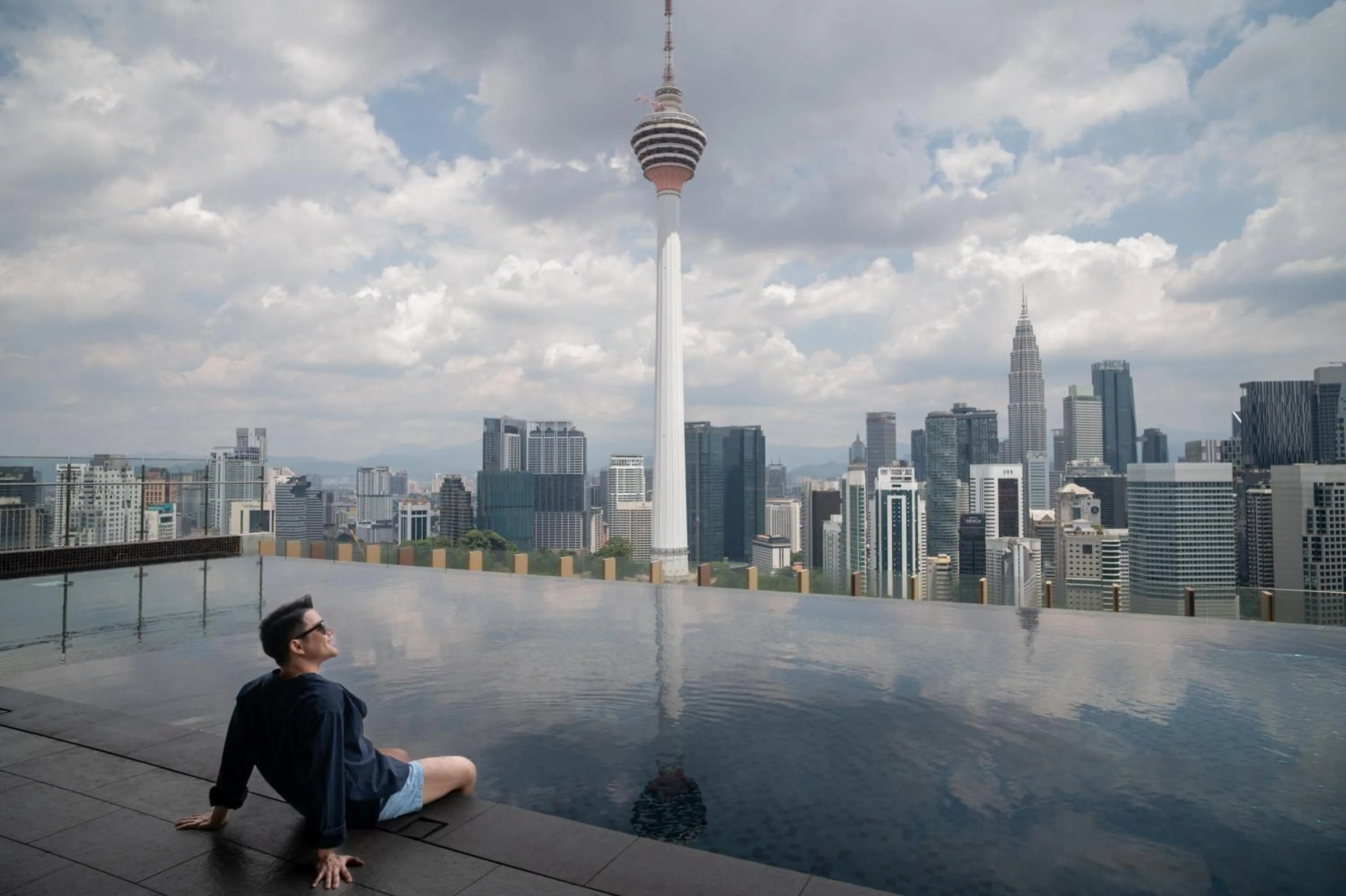 Pool view in Ceylonz Suite Kuala Lumpur Bukit Bintang