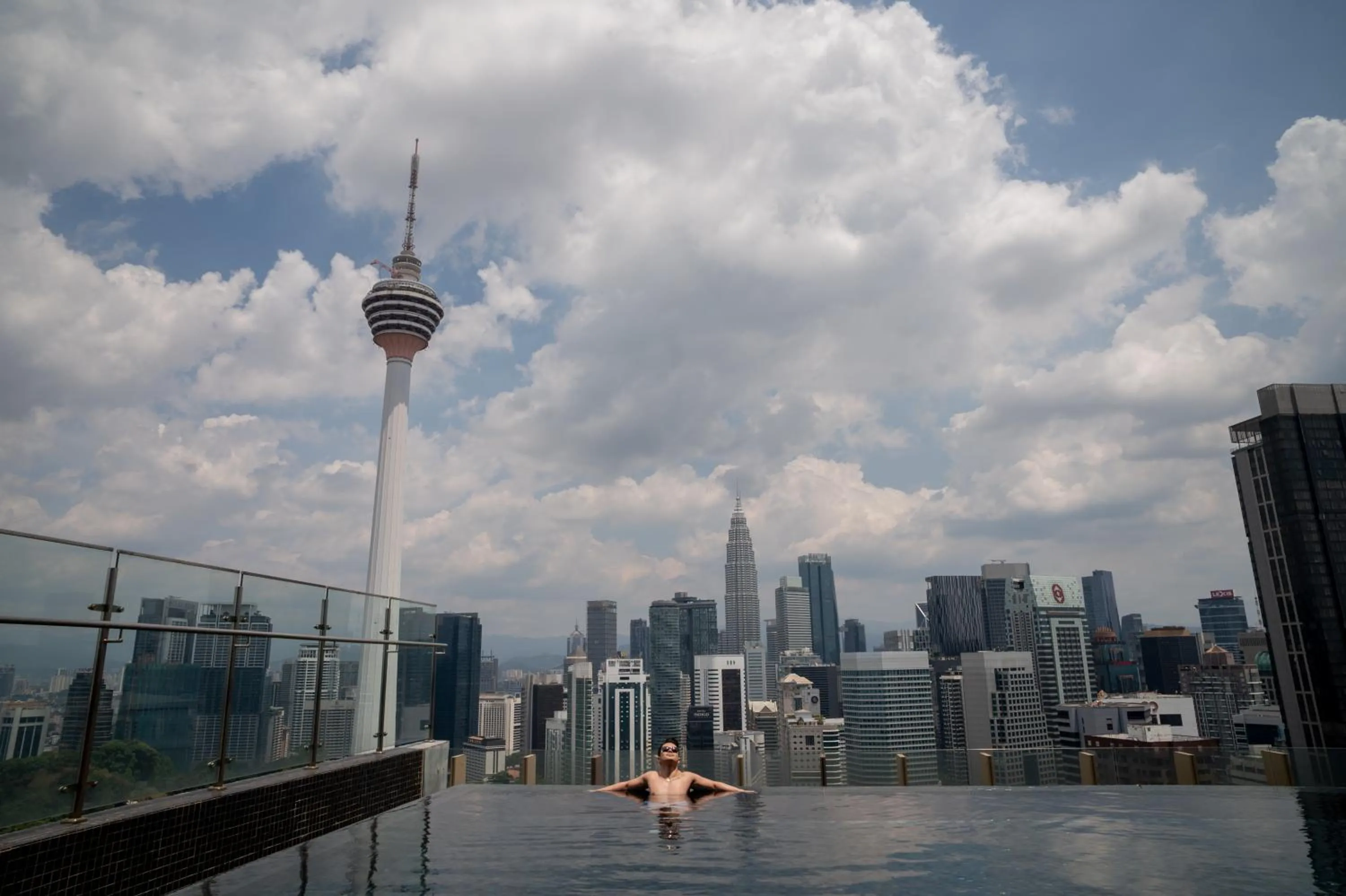 Pool view in Ceylonz Suite Kuala Lumpur Bukit Bintang