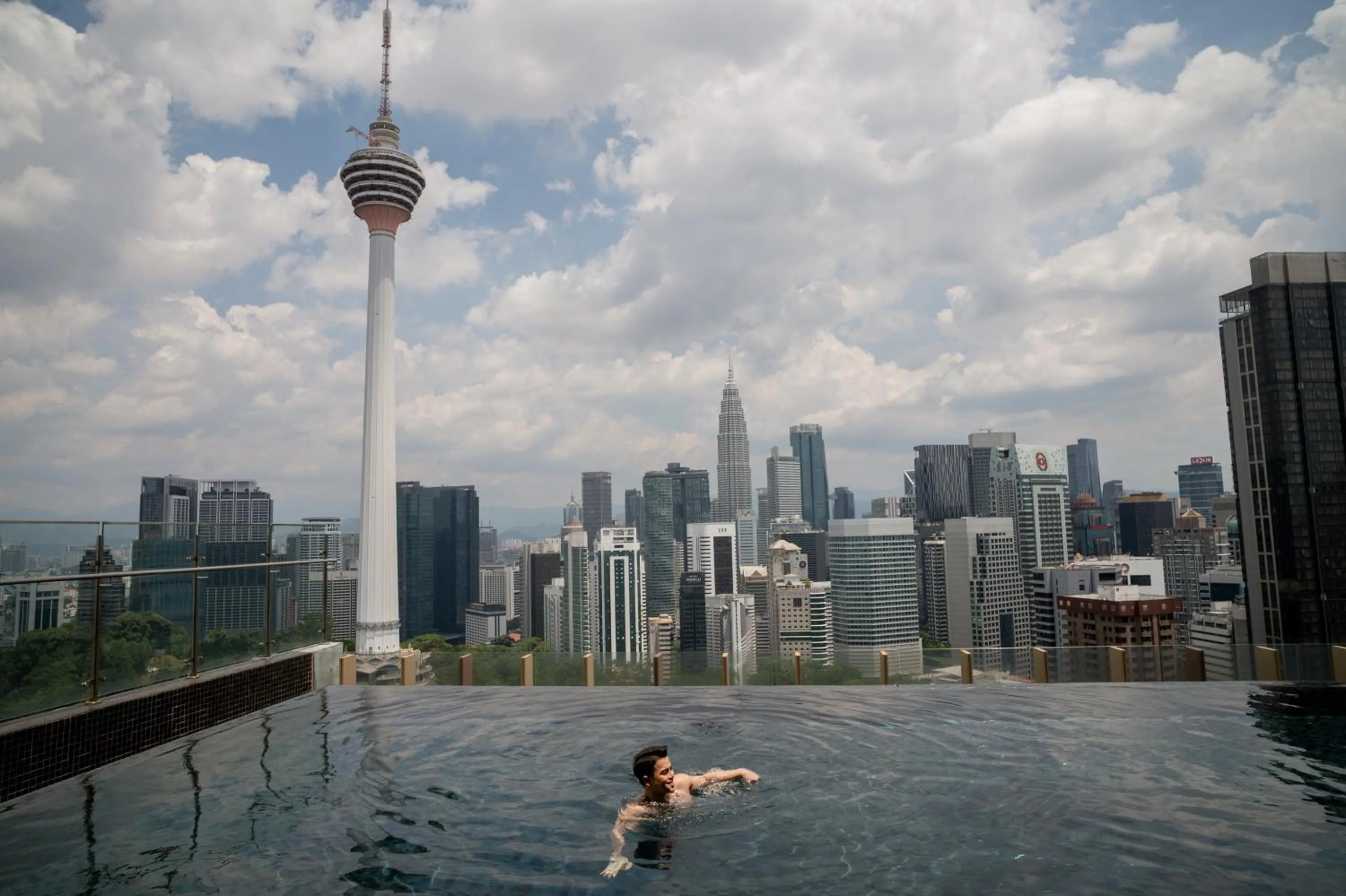 Pool view in Ceylonz Suite Kuala Lumpur Bukit Bintang