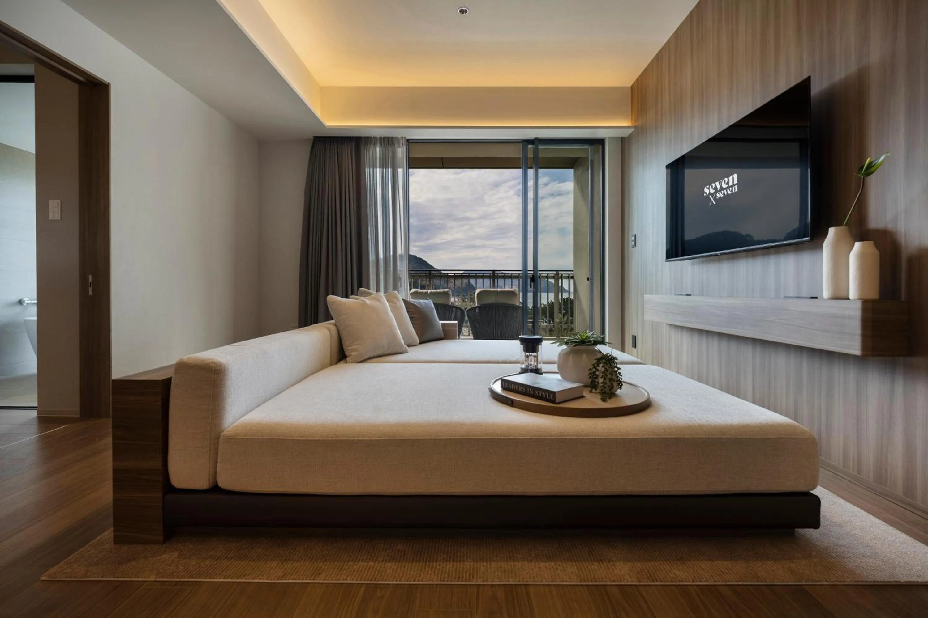 Balcony/Terrace, Bed in seven x seven Itoshima