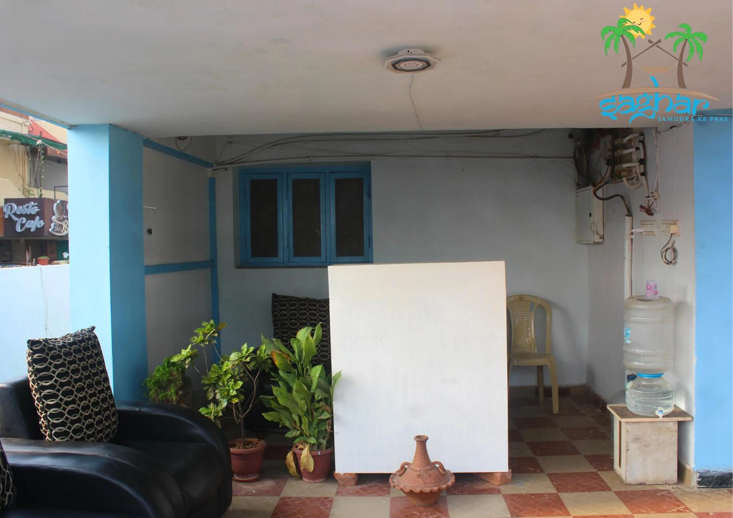 Seating area in Saghar House