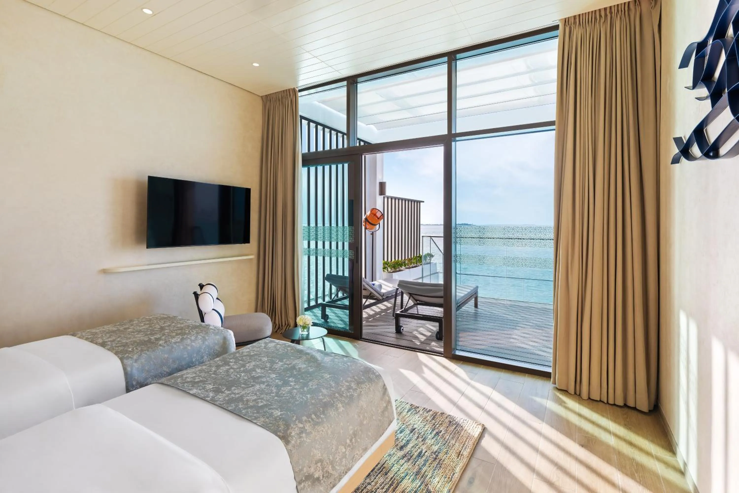 Bed in Bab Al Nojoum Hudayriyat Villas