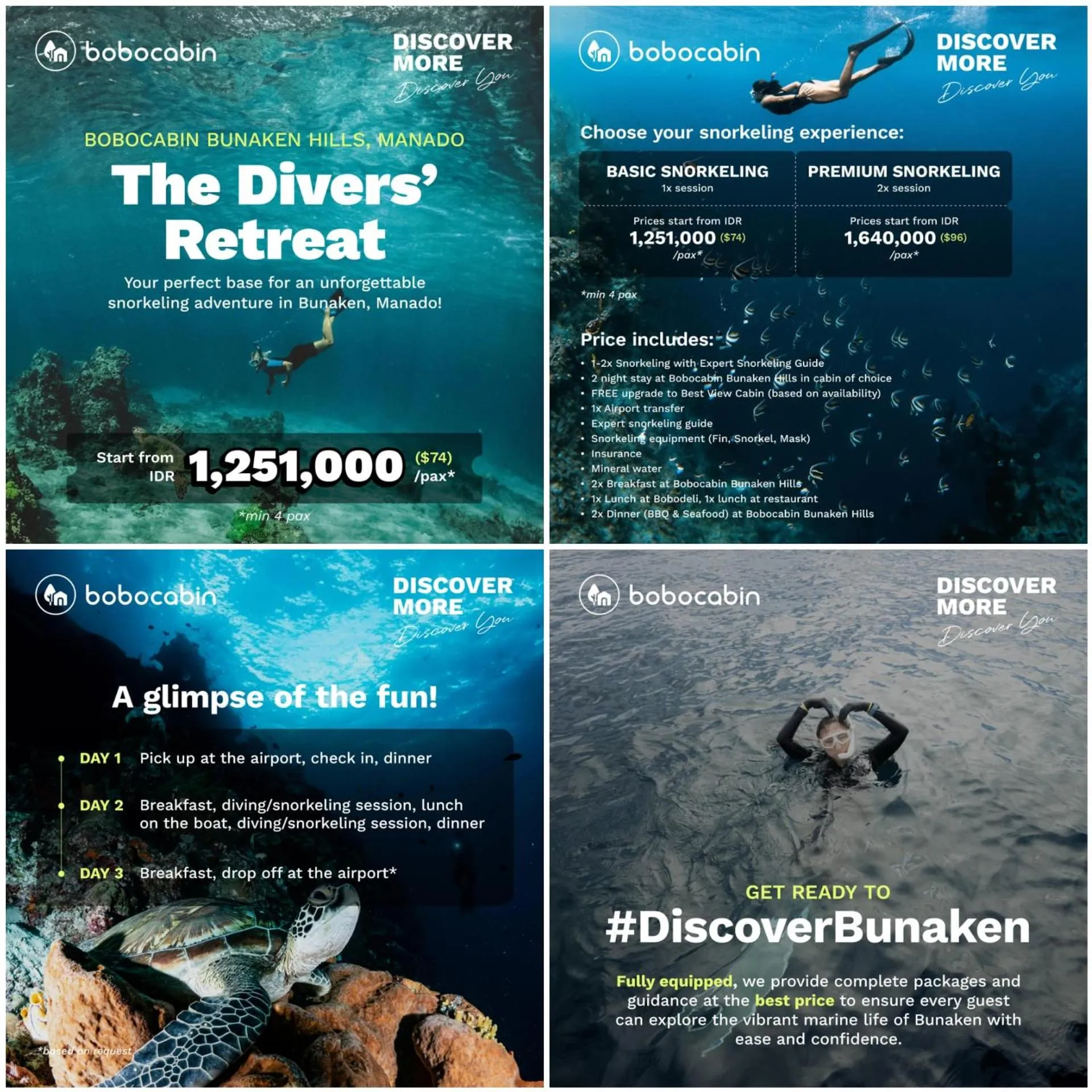 Activities in Bobocabin Bunaken Hills, Manado