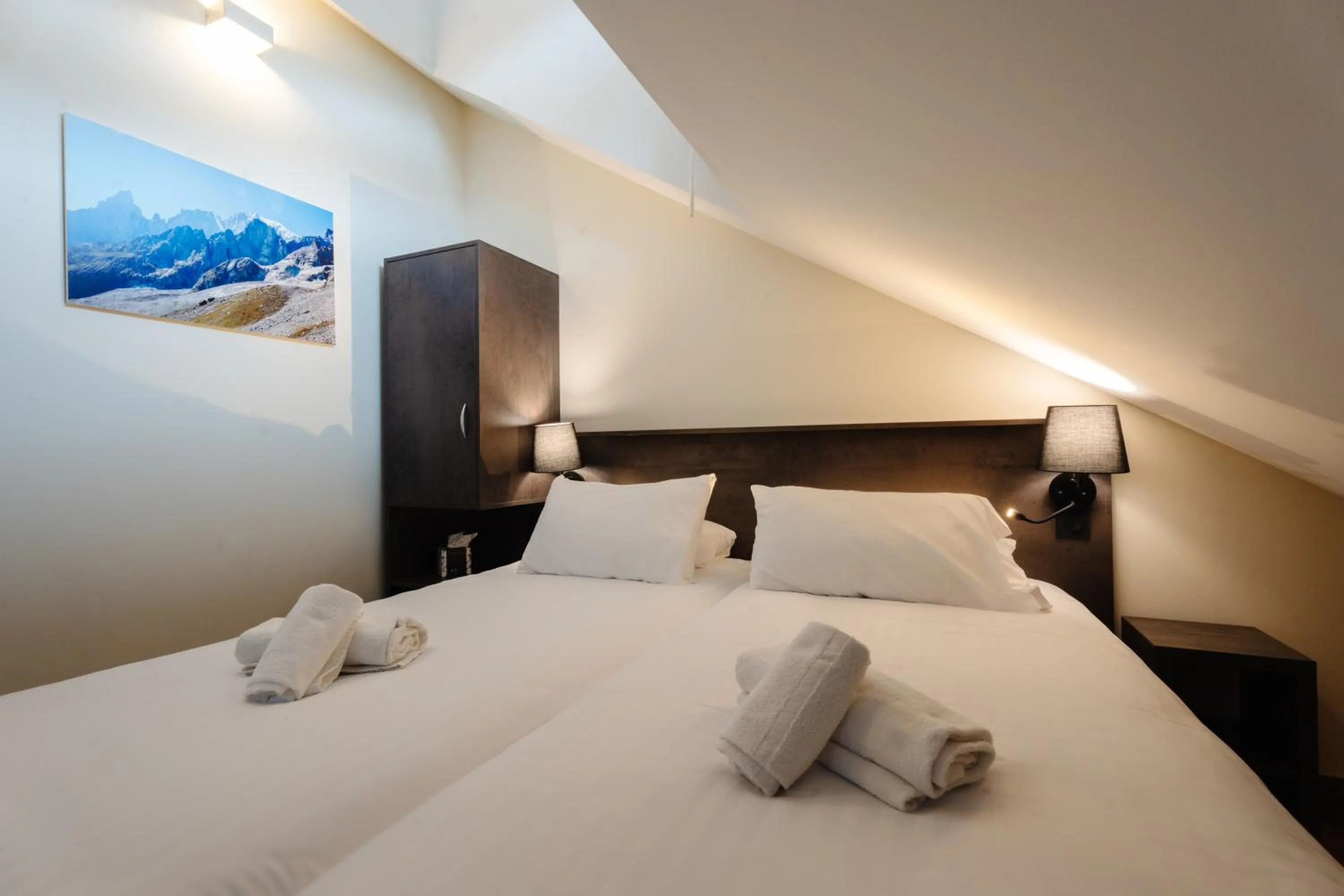 Bed in Hostellerie du Petit Saint Bernard