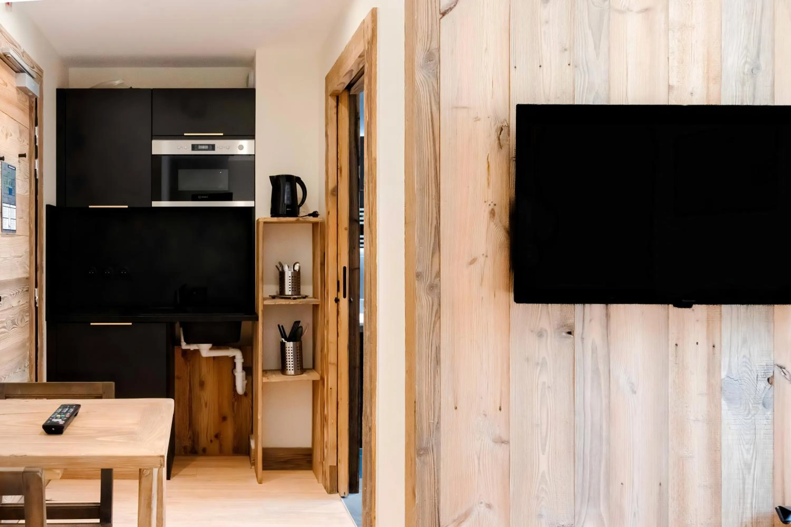 Kitchen or kitchenette in Hostellerie du Petit Saint Bernard