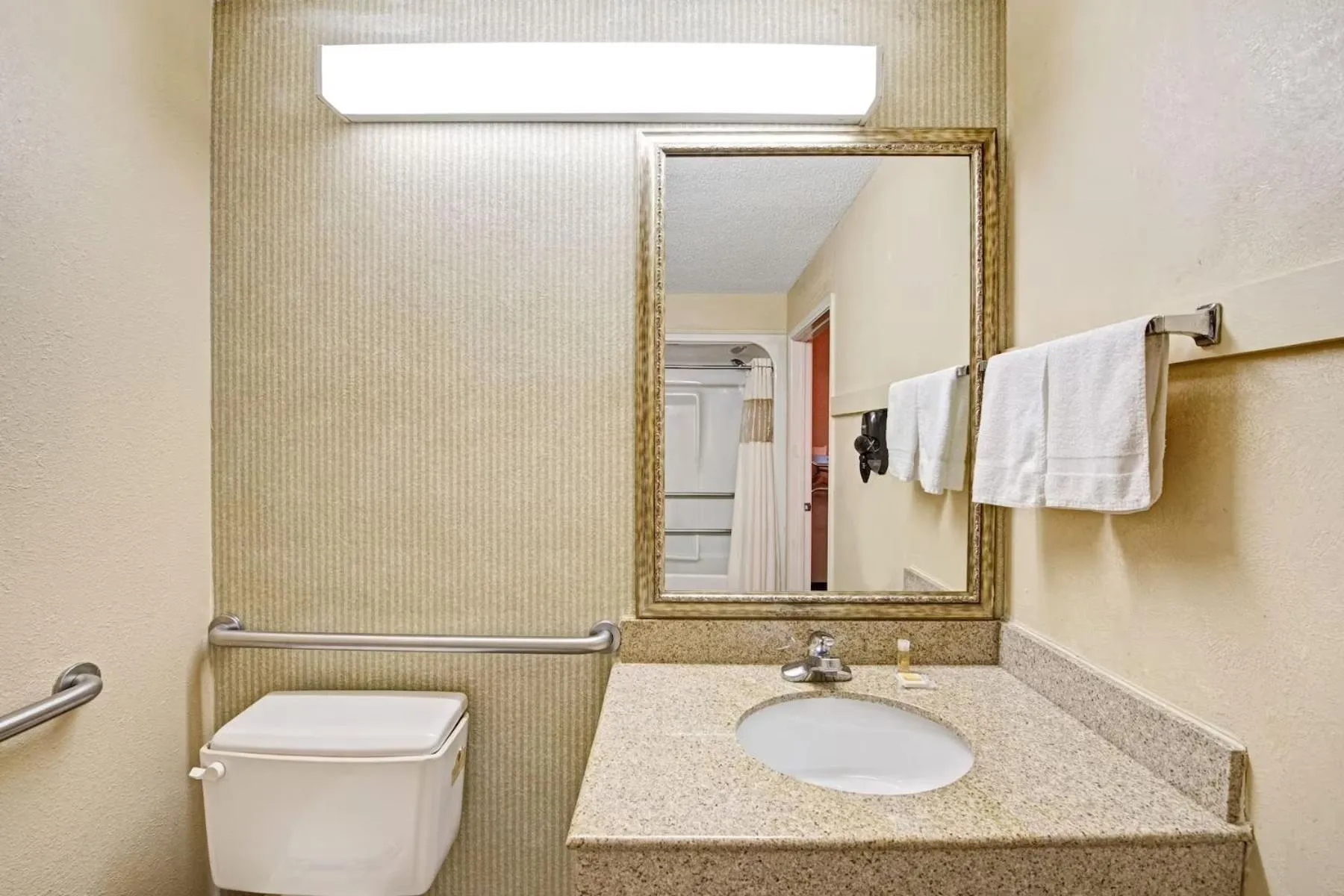 Shower, Bathroom in Days Inn by Wyndham Dallas South