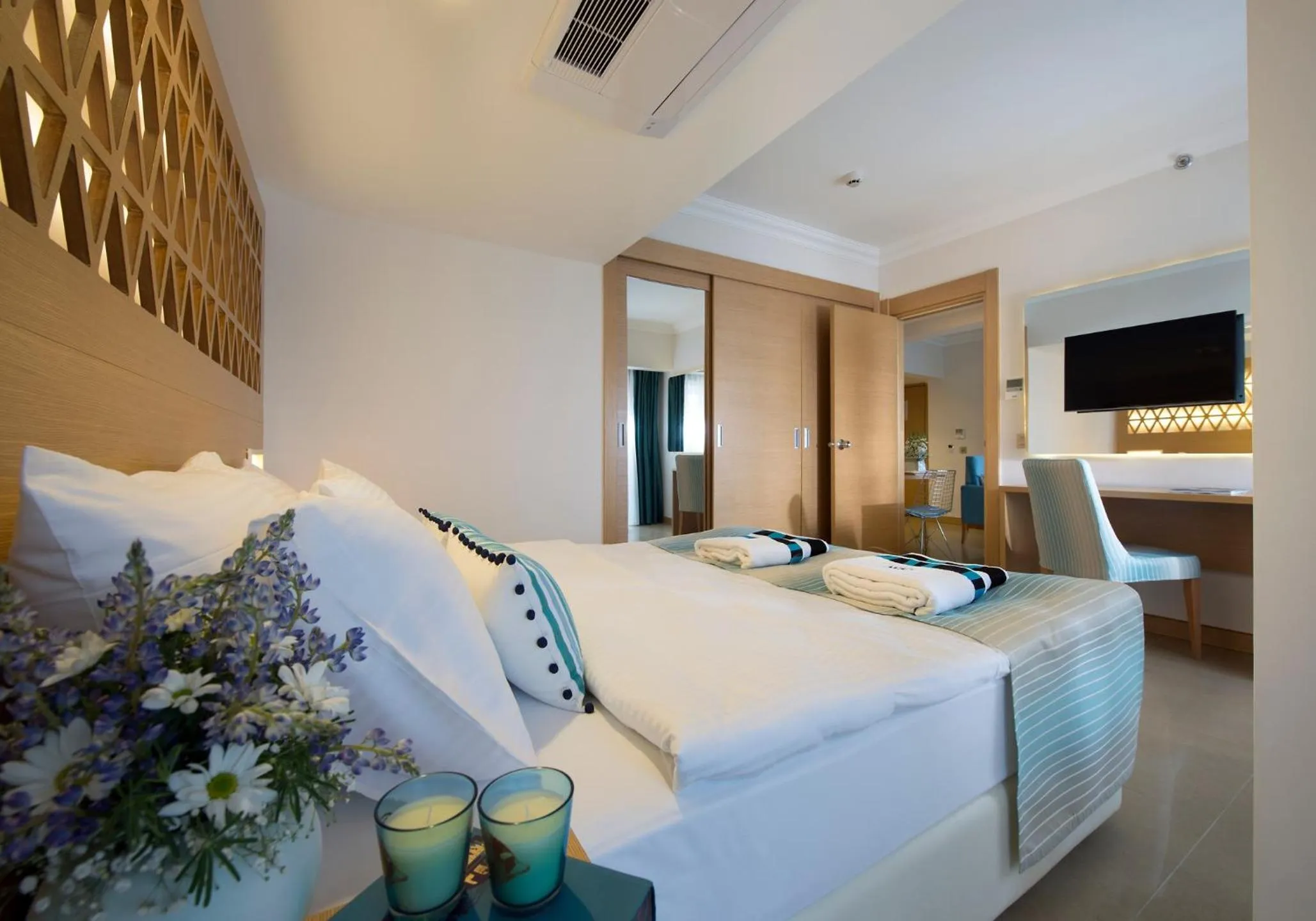 Bed in Aurasia Design Hotel