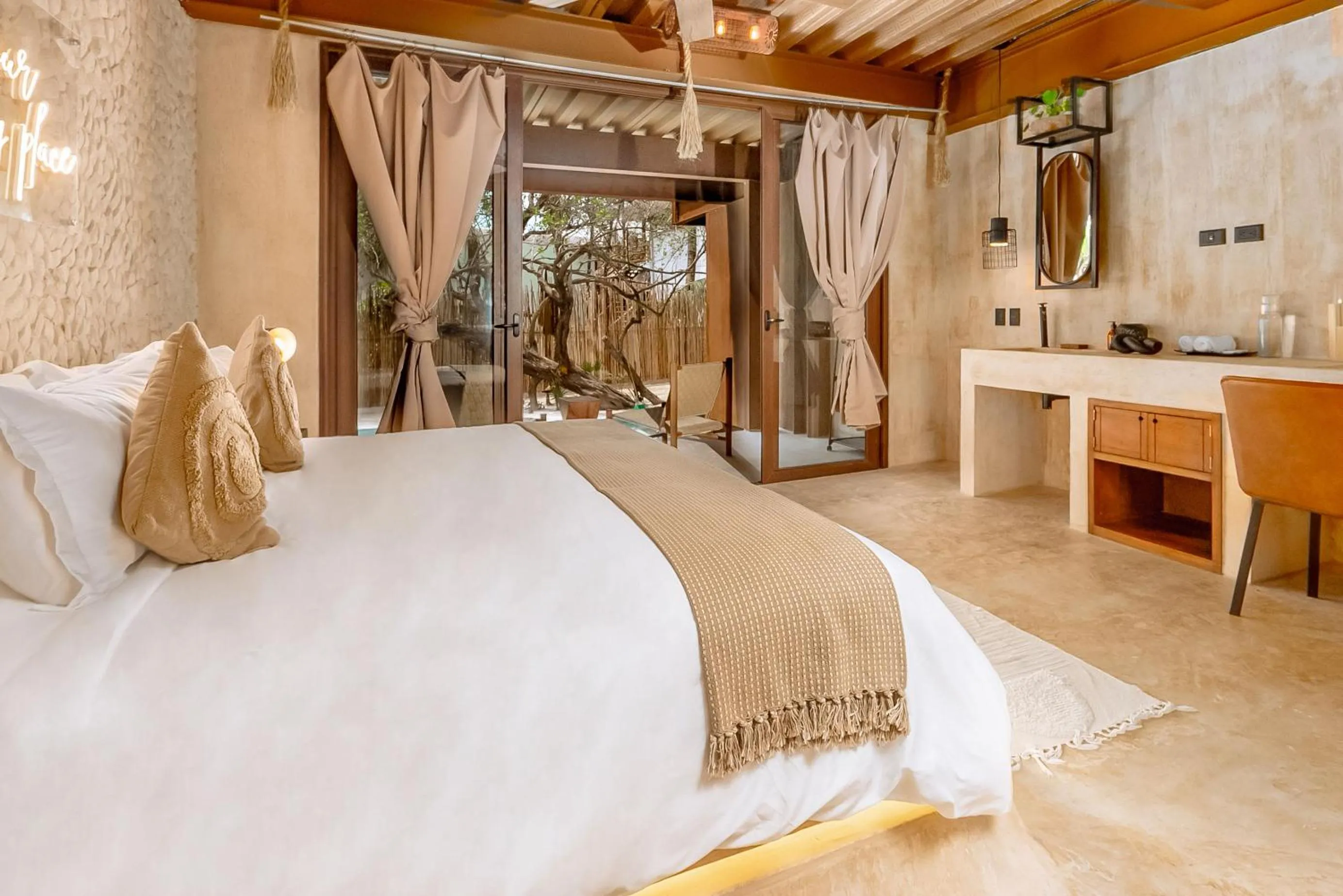 Bed in AWA Holbox Hotel Boutique - Beach Front