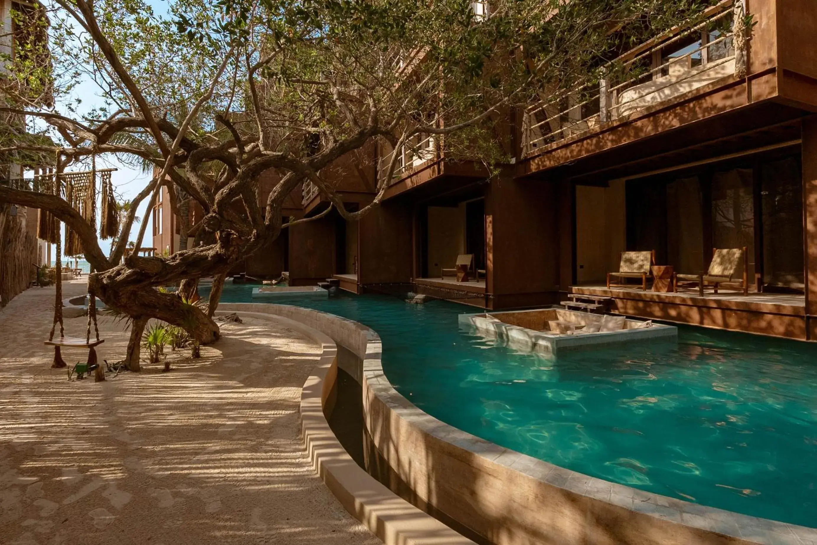 Swimming pool in AWA Holbox Hotel Boutique - Beach Front Swimming pool in AWA Holbox Hotel Boutique - Beach Front