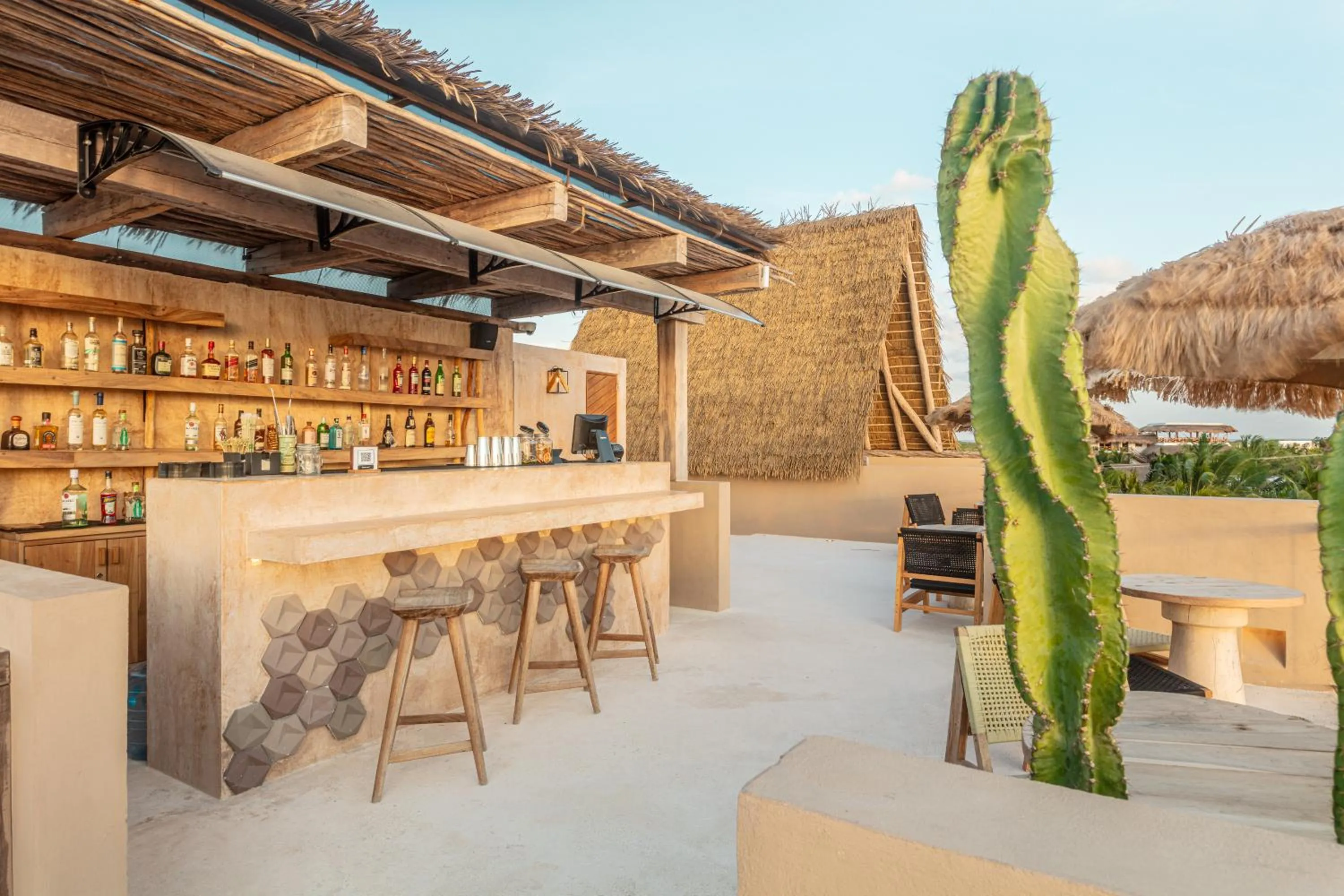 Lounge or bar in AWA Holbox Hotel Boutique - Beach Front