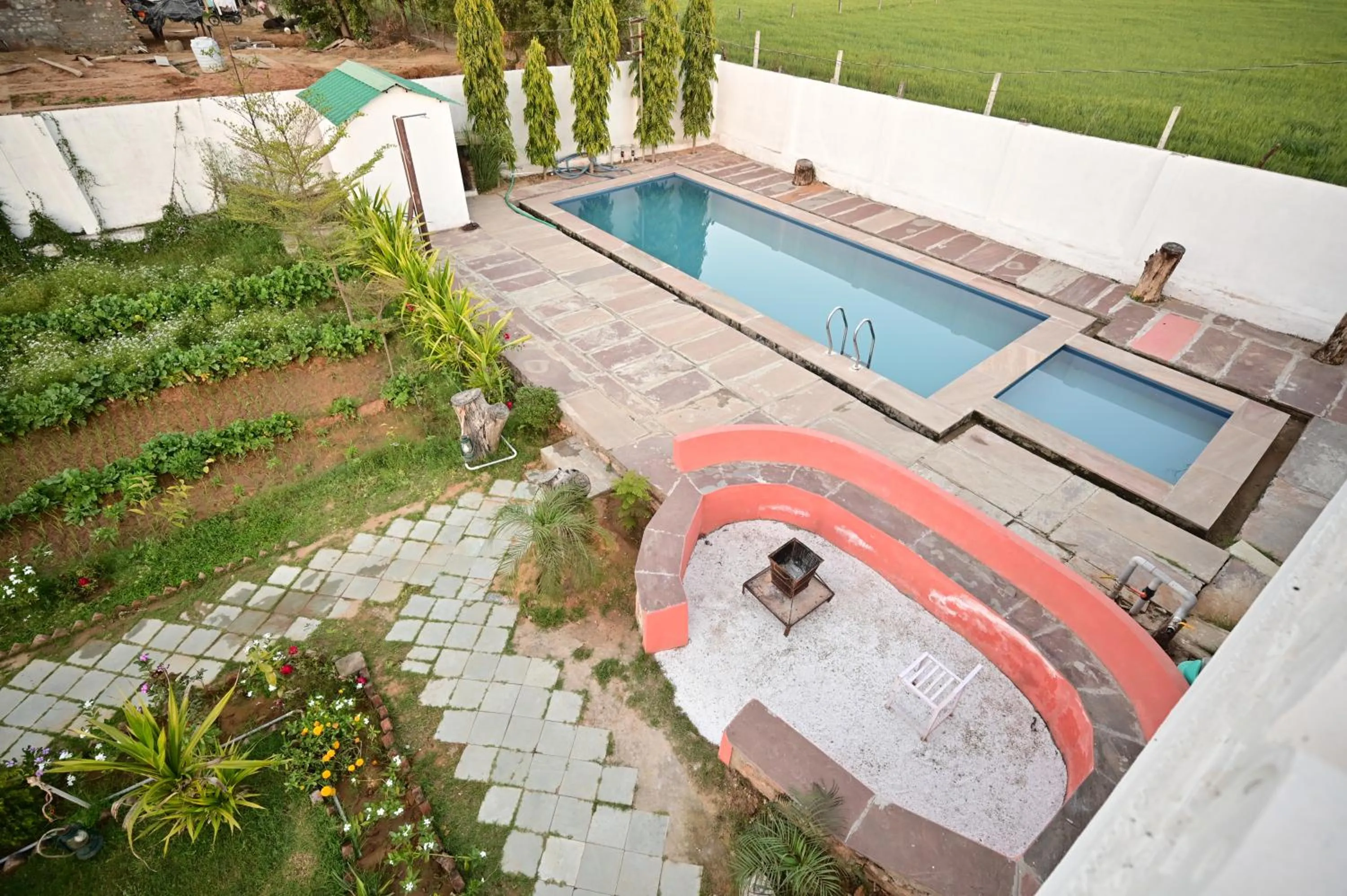 Pool view in The castle crown - Hem Vilas Resort Ranthambhore