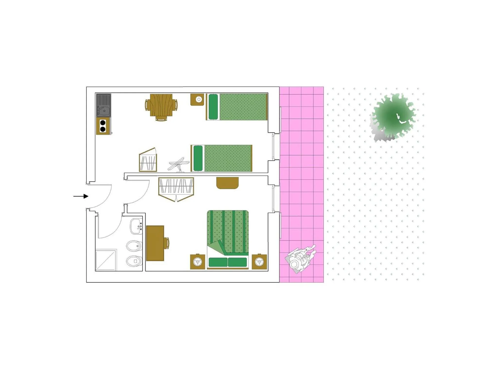 Floor plan in Hotel Elbele Garnì