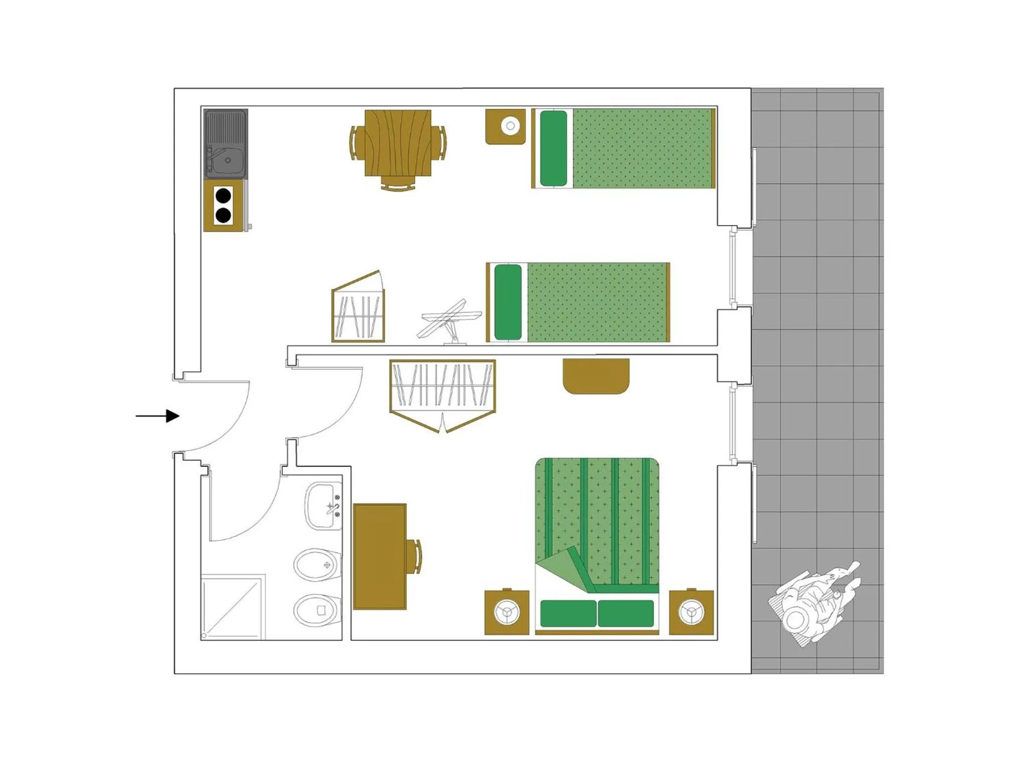 Floor plan in Hotel Elbele Garnì