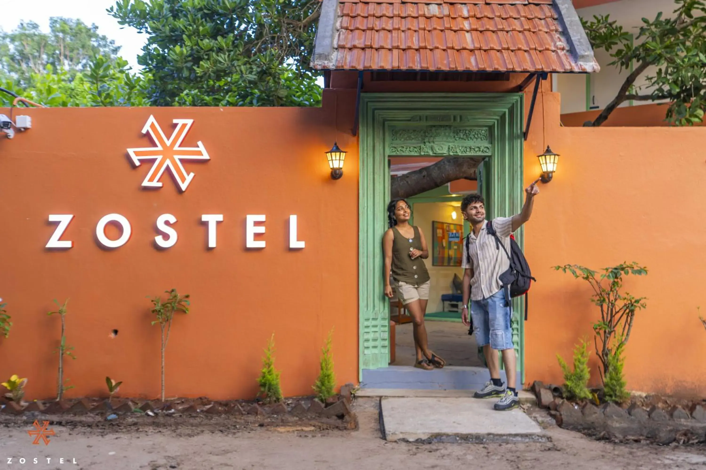 Facade/entrance in Zostel Pondicherry, Auroville Road Facade/entrance in Zostel Pondicherry, Auroville Road