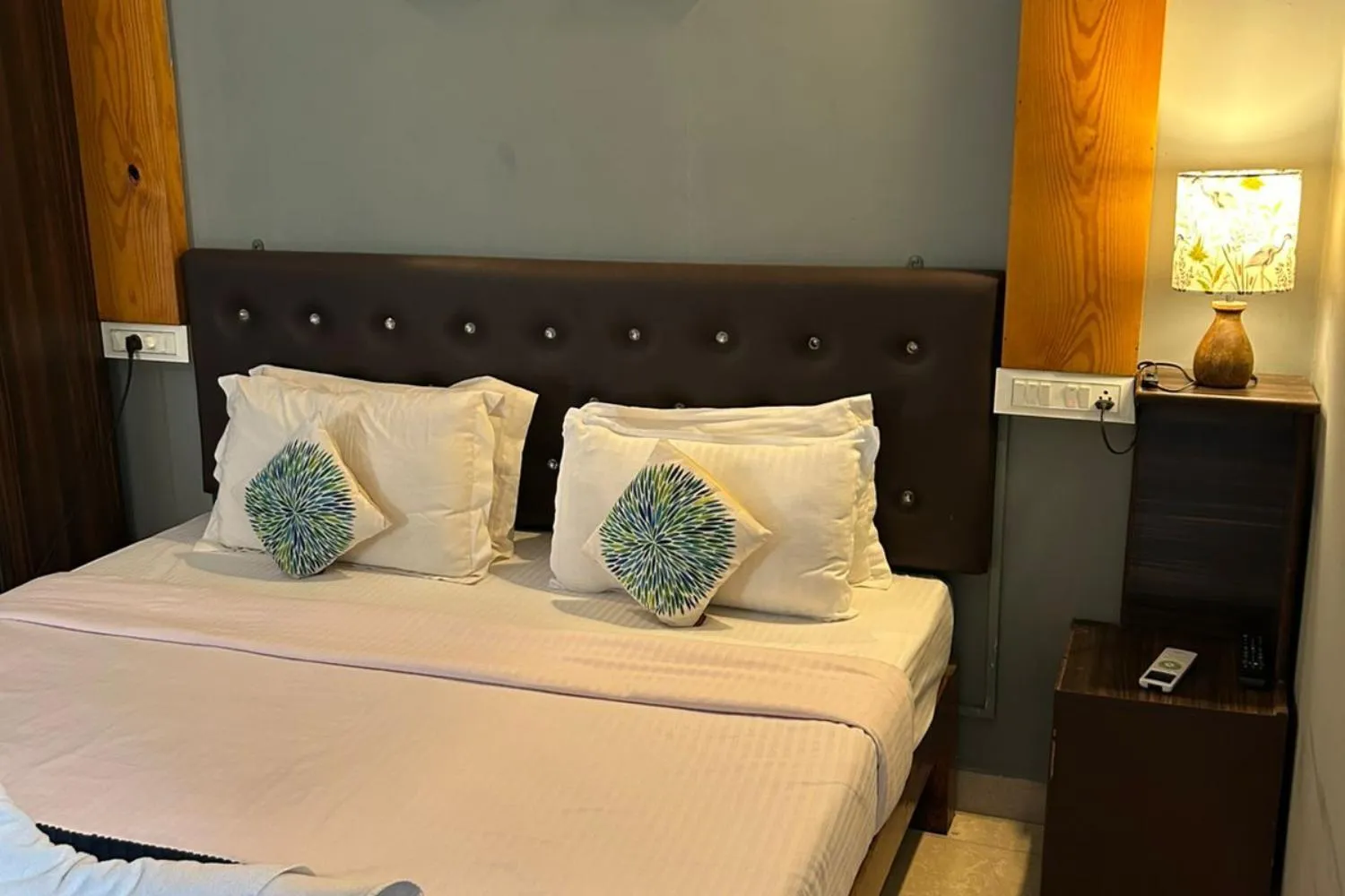 Bedroom, Bed in YogiTree Beach Resort & Cafe - 100m from Morjim Beach