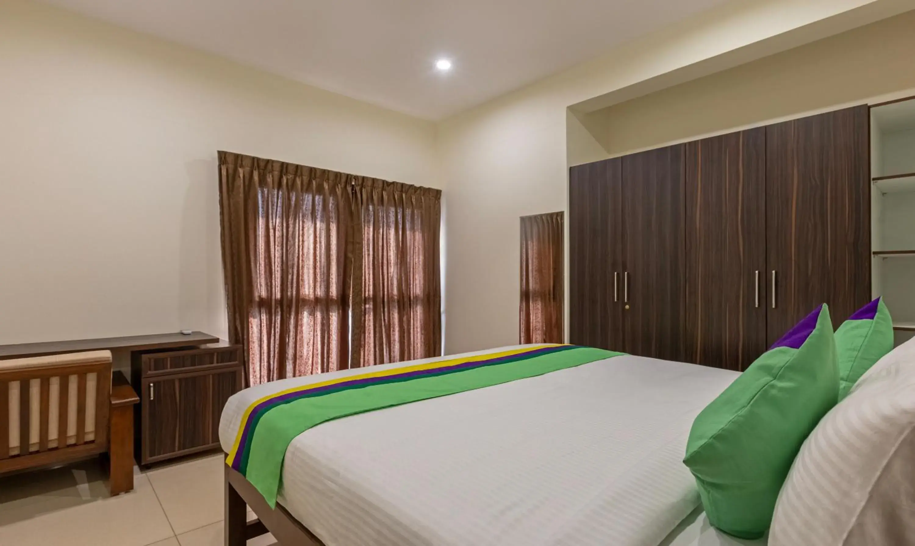 Bedroom, Bed in Treebo Samanvaya Retreat, Mysore Bedroom, Bed in Treebo Samanvaya Retreat, Mysore