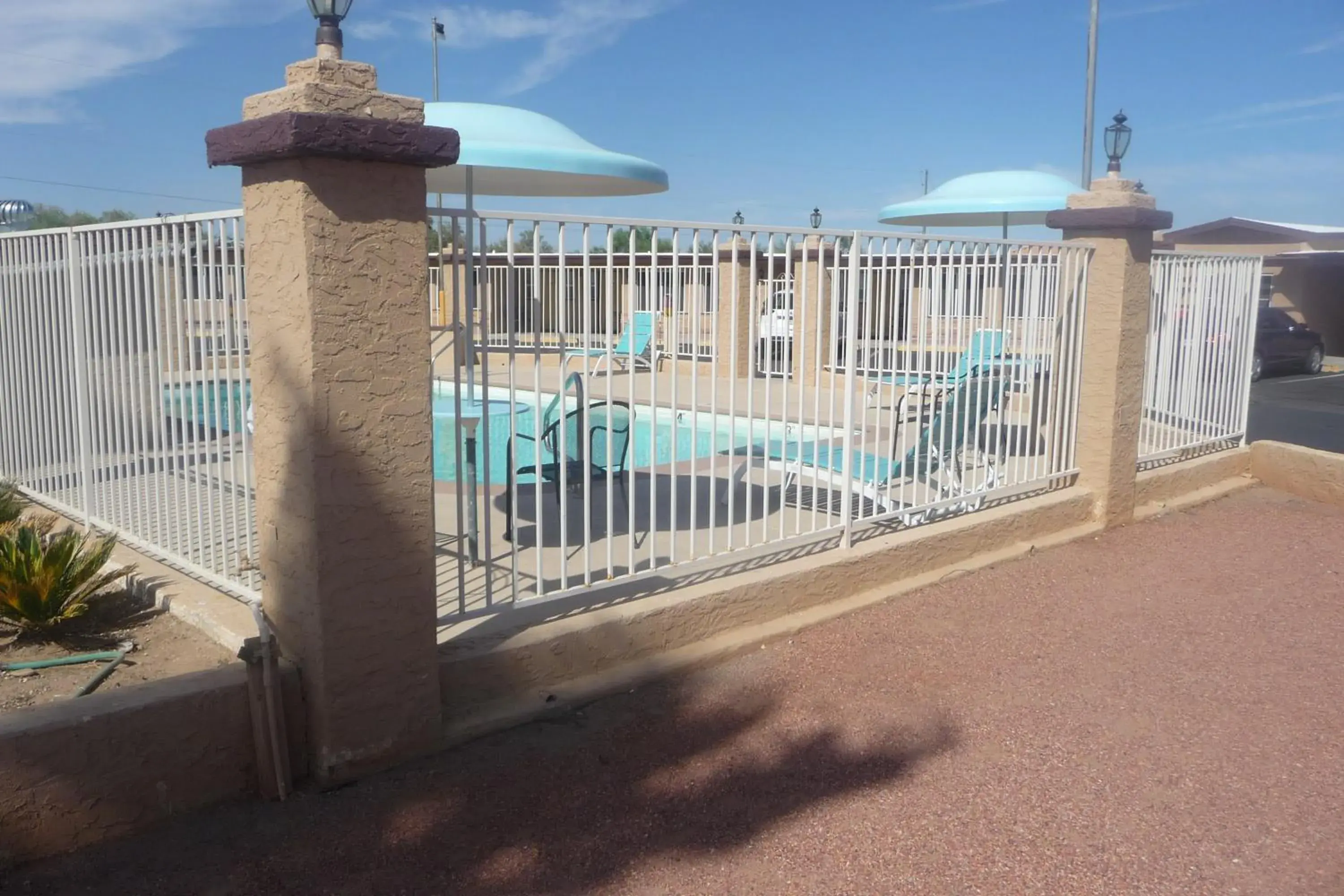 Pool view in Palms Inn Pool view in Palms Inn