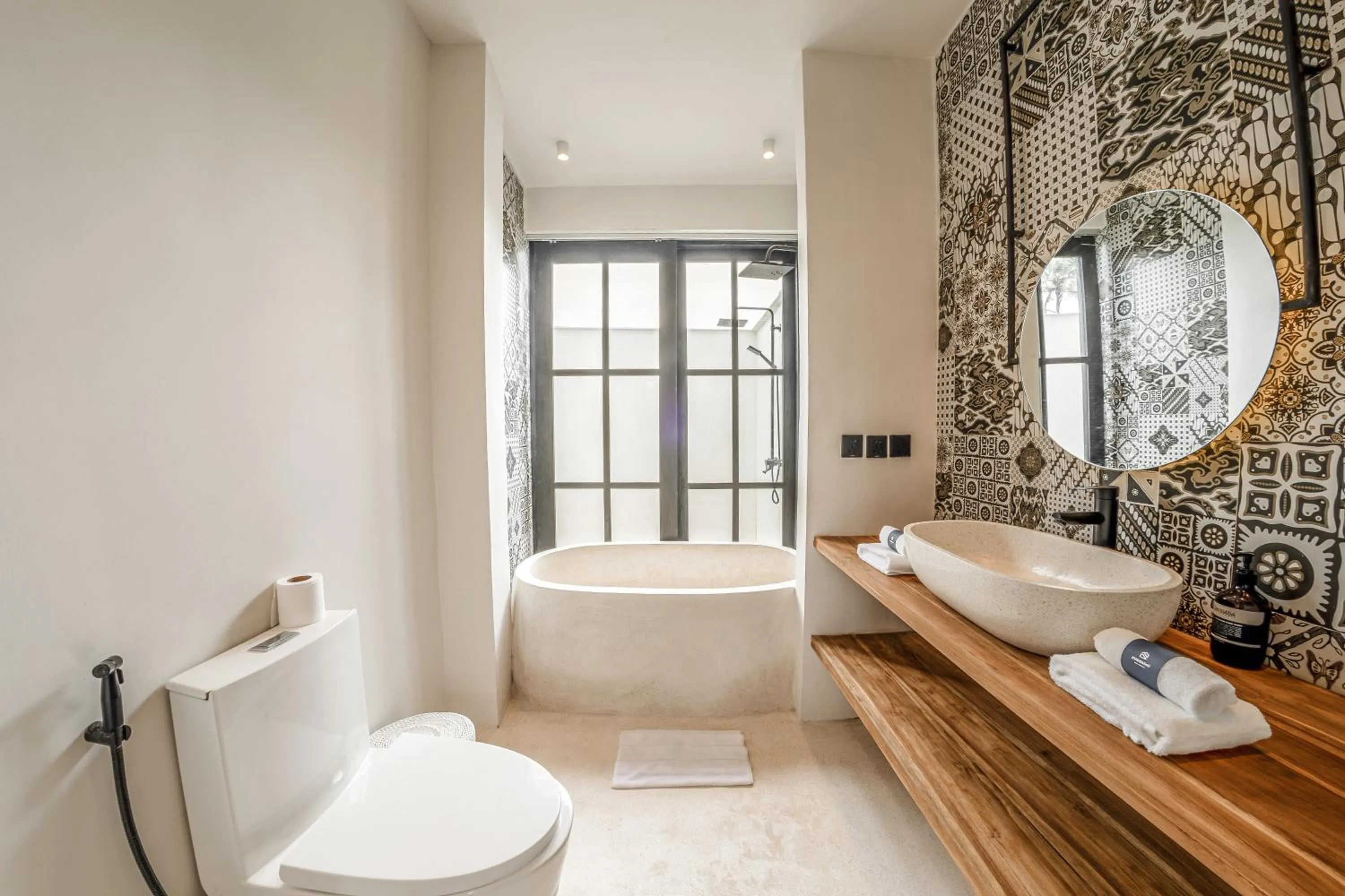 Shower in Sarang Apartments by EVDEkimi - Rice field escape with Yoga lounge, Lush garden - Long stay extras