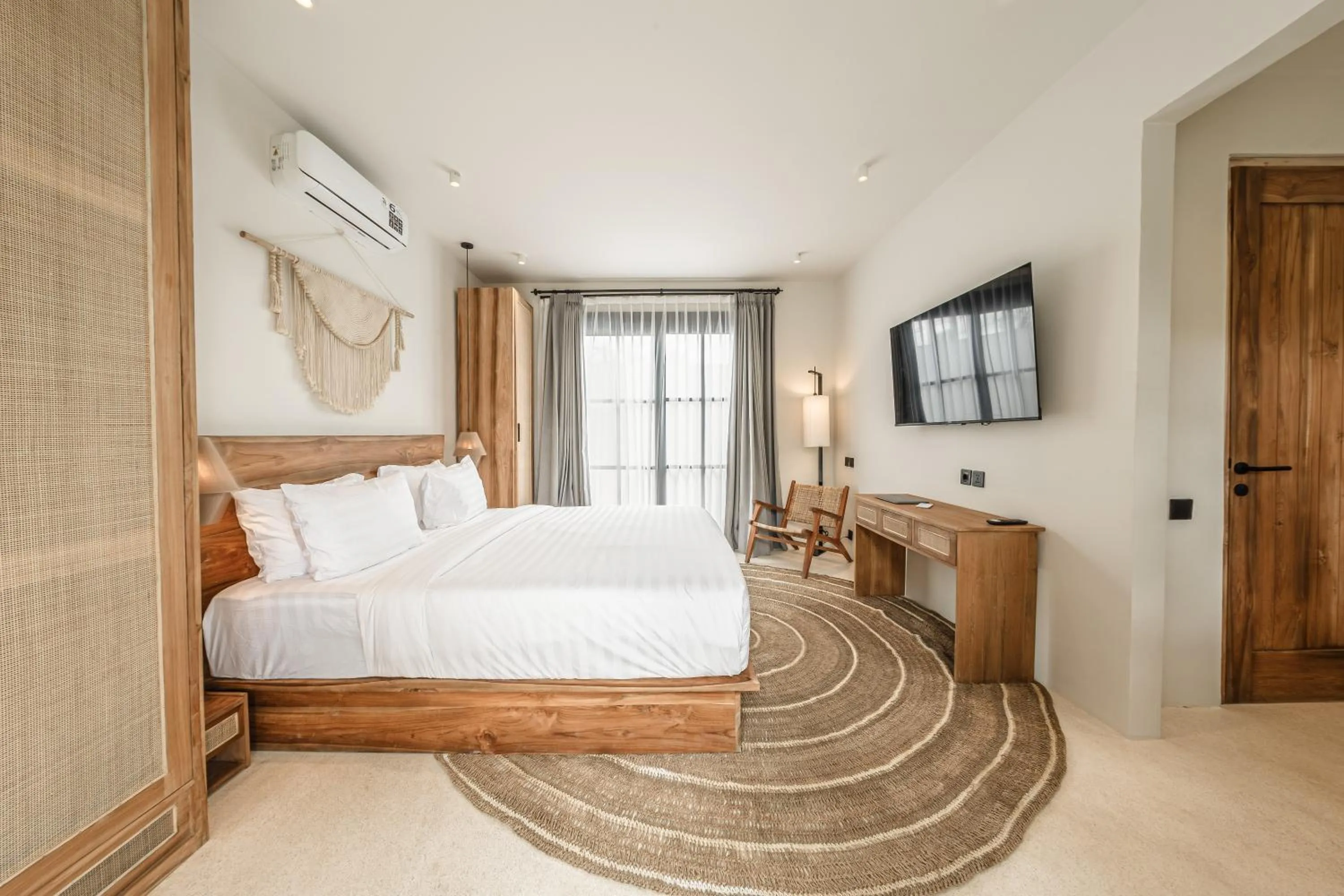 Bed in Sarang Apartments by EVDEkimi - Rice field escape with Yoga lounge, Lush garden - Long stay extras