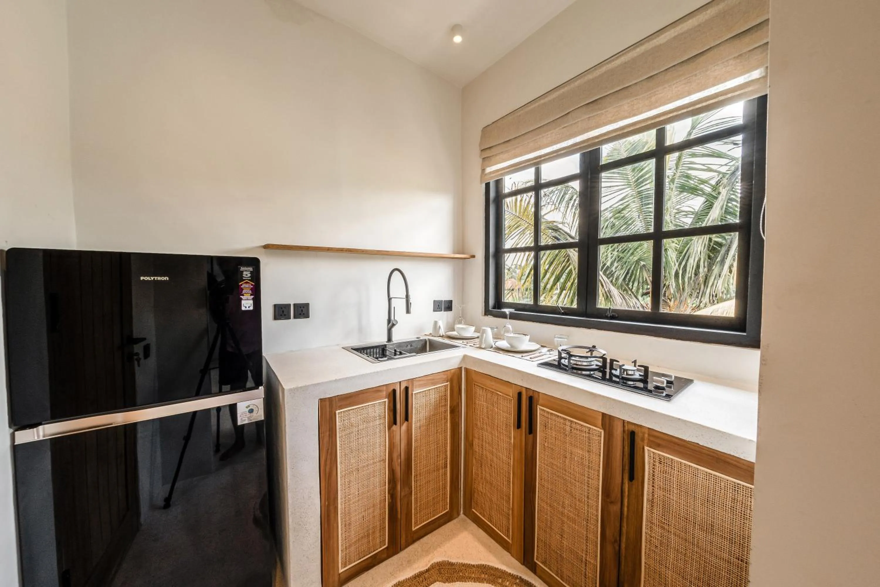 Kitchen or kitchenette in Sarang Apartments by EVDEkimi - Rice field escape with Yoga lounge, Lush garden - Long stay extras