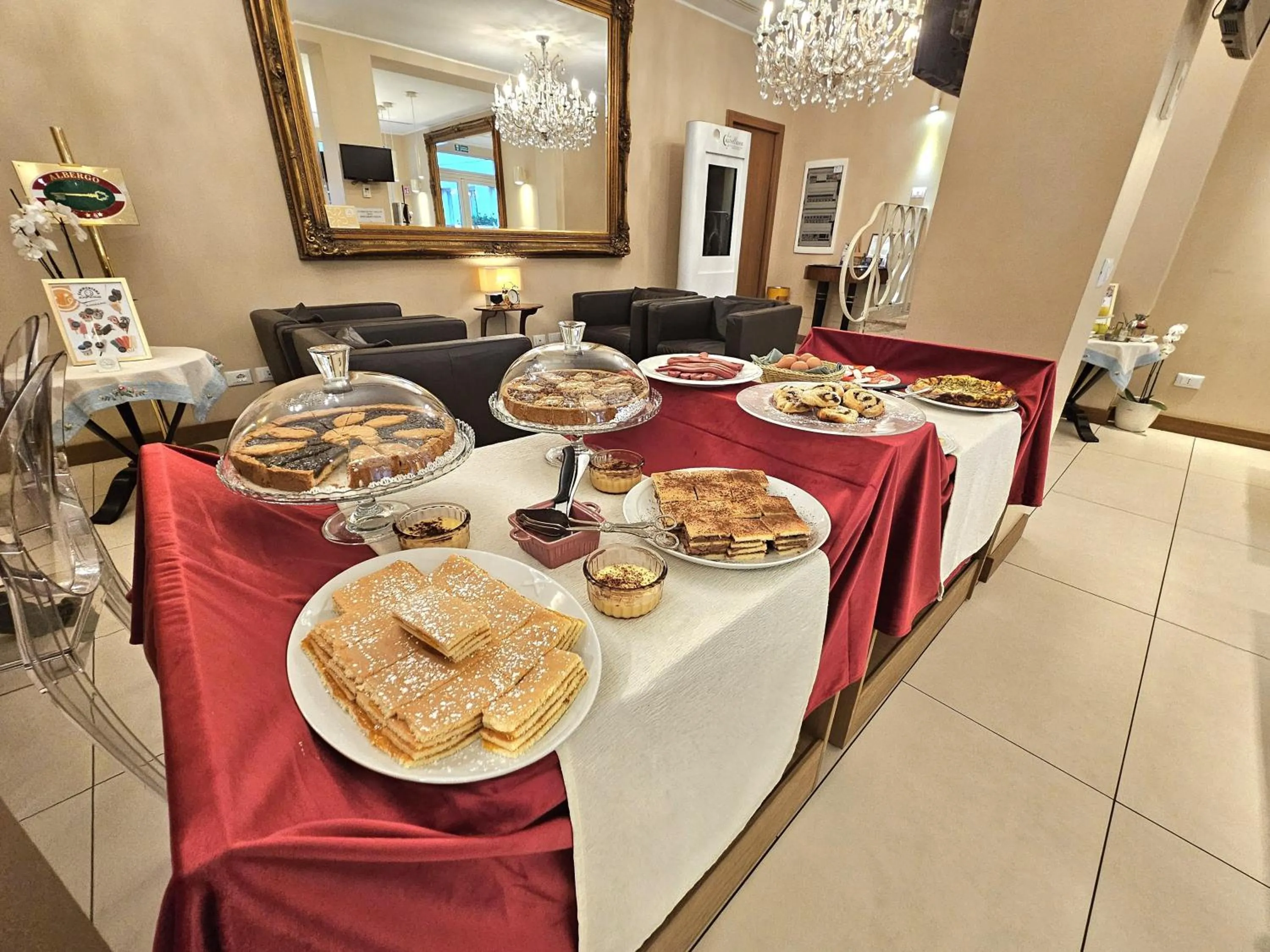 Buffet breakfast in La Castellana Loft Hotel