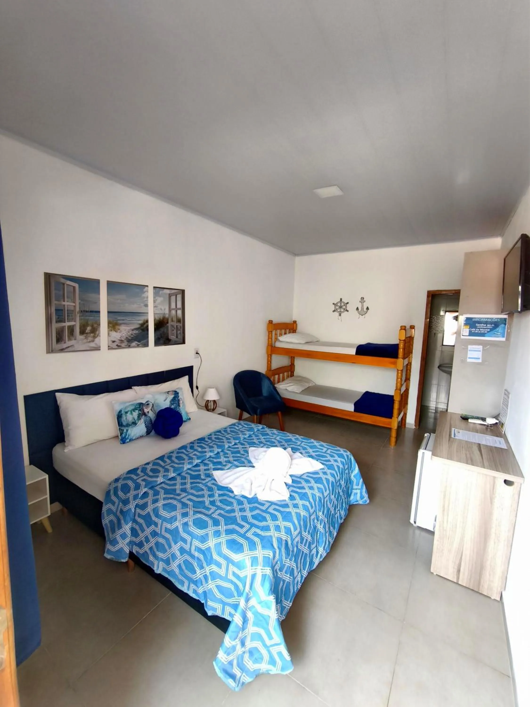 Bed in Pousada Villa Sambaqui