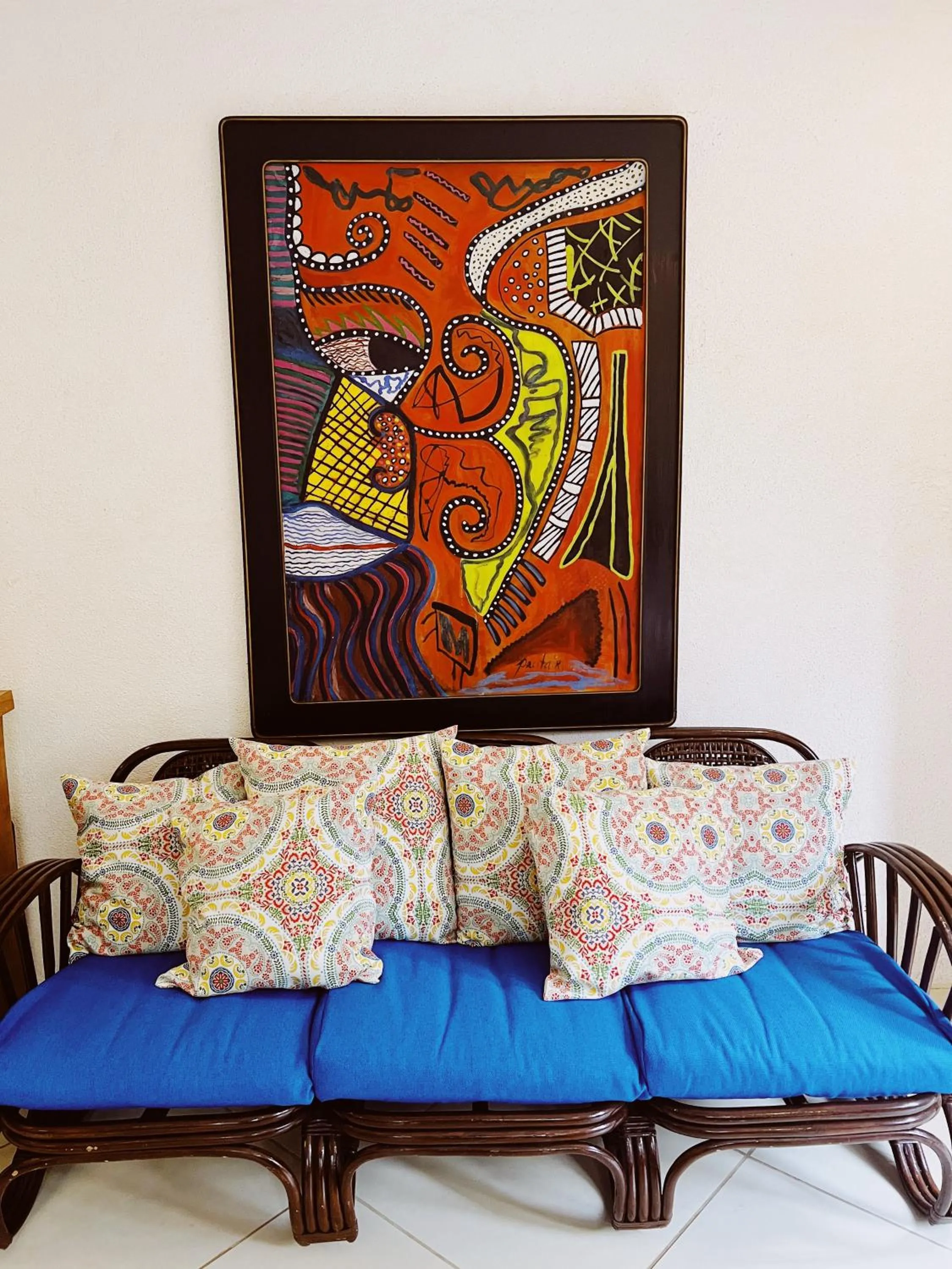 Living room, Bed in Biancas Garden Apartments Boracay