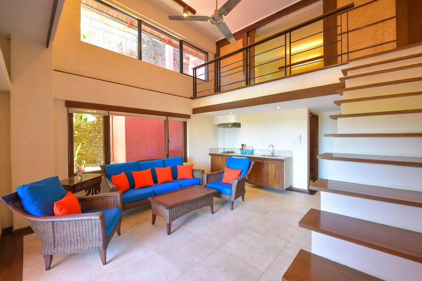 Living room in Biancas Garden Apartments Boracay