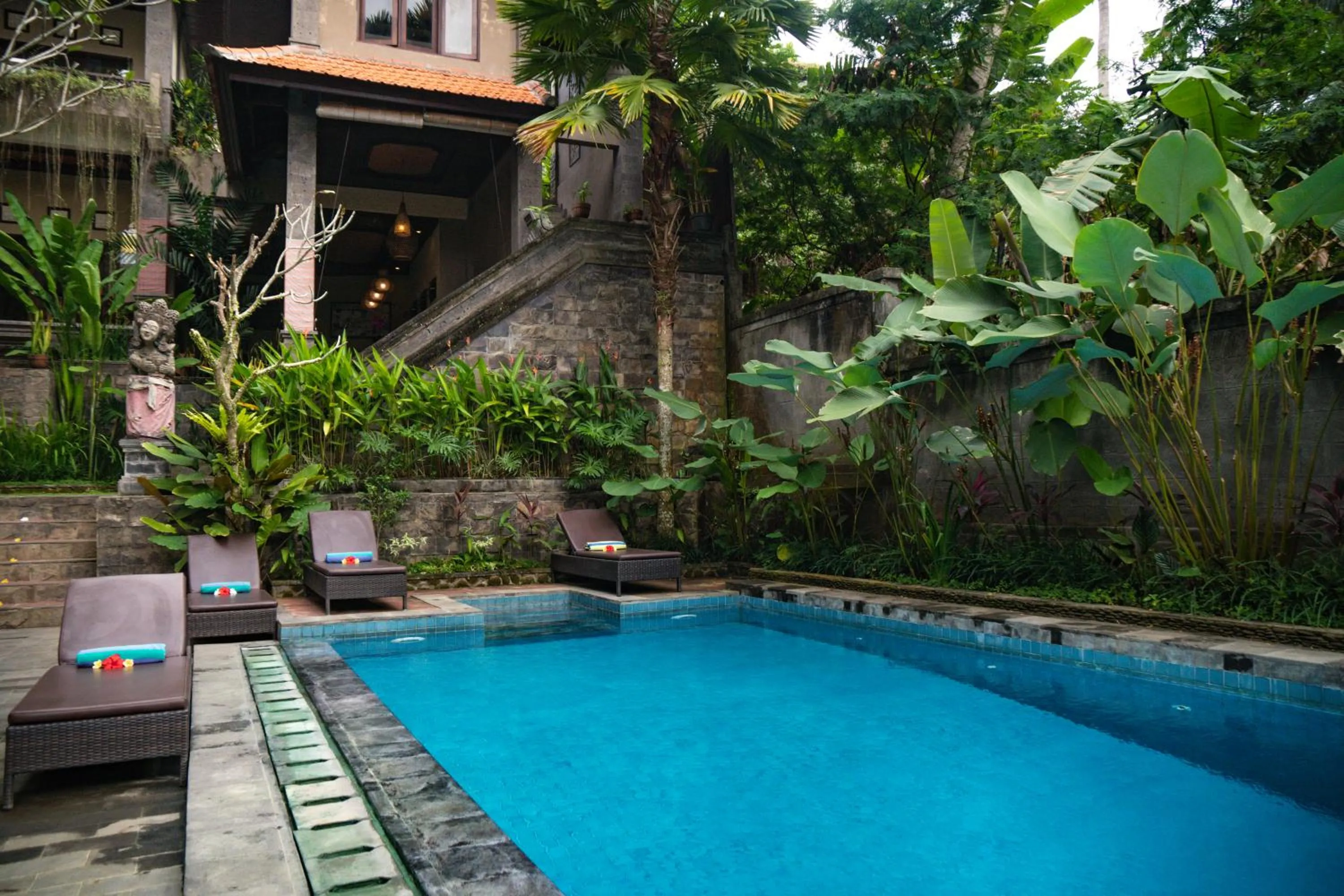 Pool view in Alam Terrace Cottages
