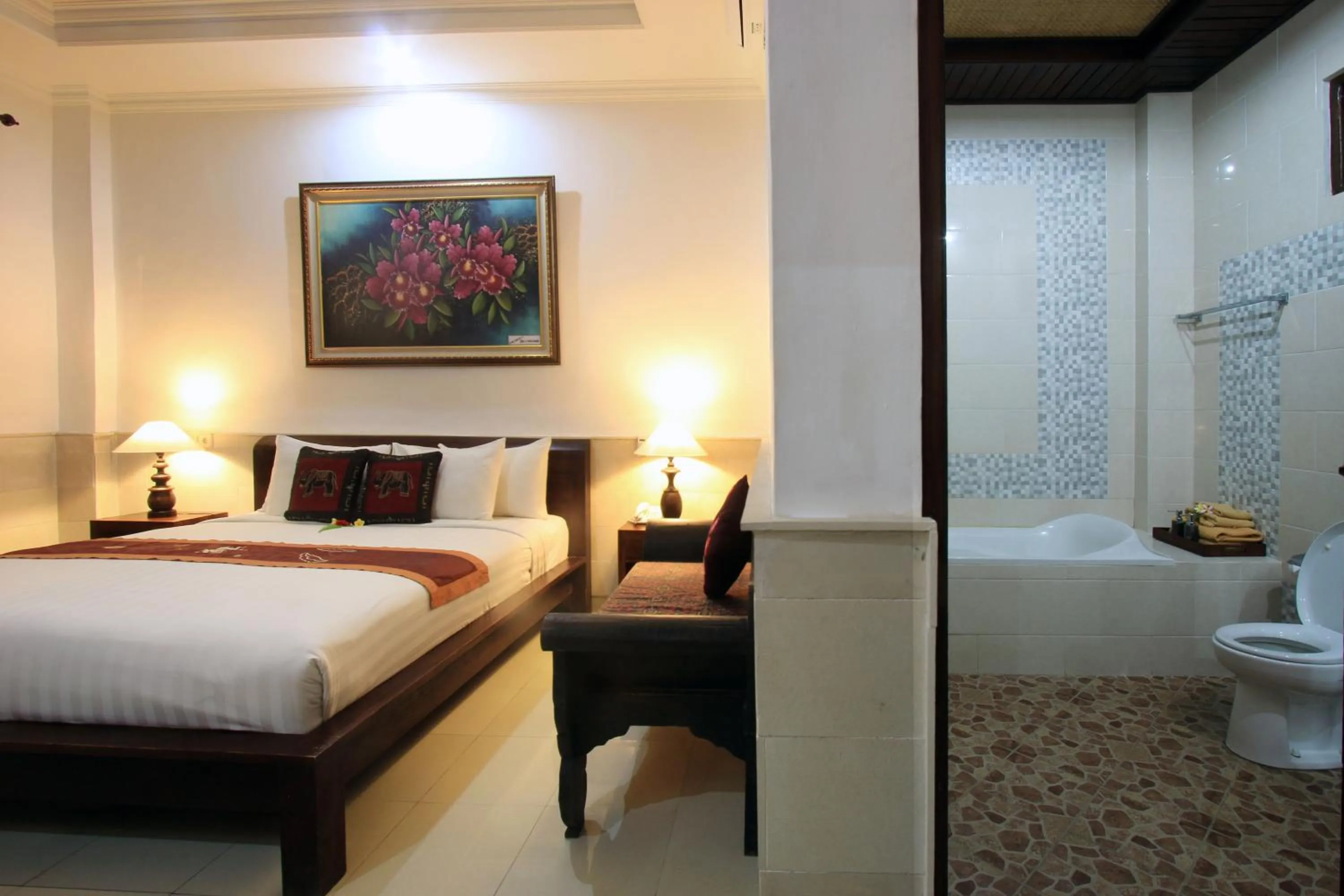 Bathroom, Bed in Alam Terrace Cottages
