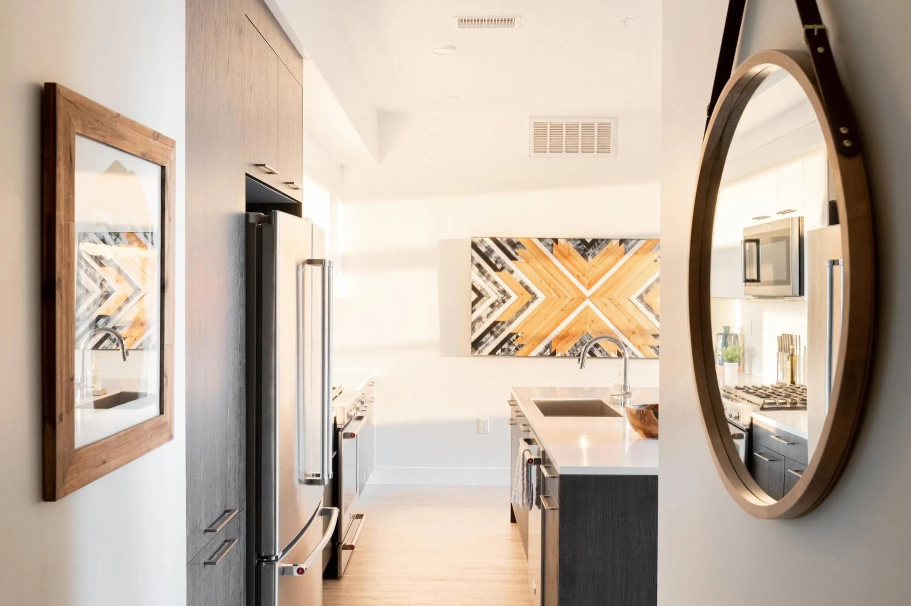 Kitchen or kitchenette, Bed in Bold & Elevated | Espadin LoHi