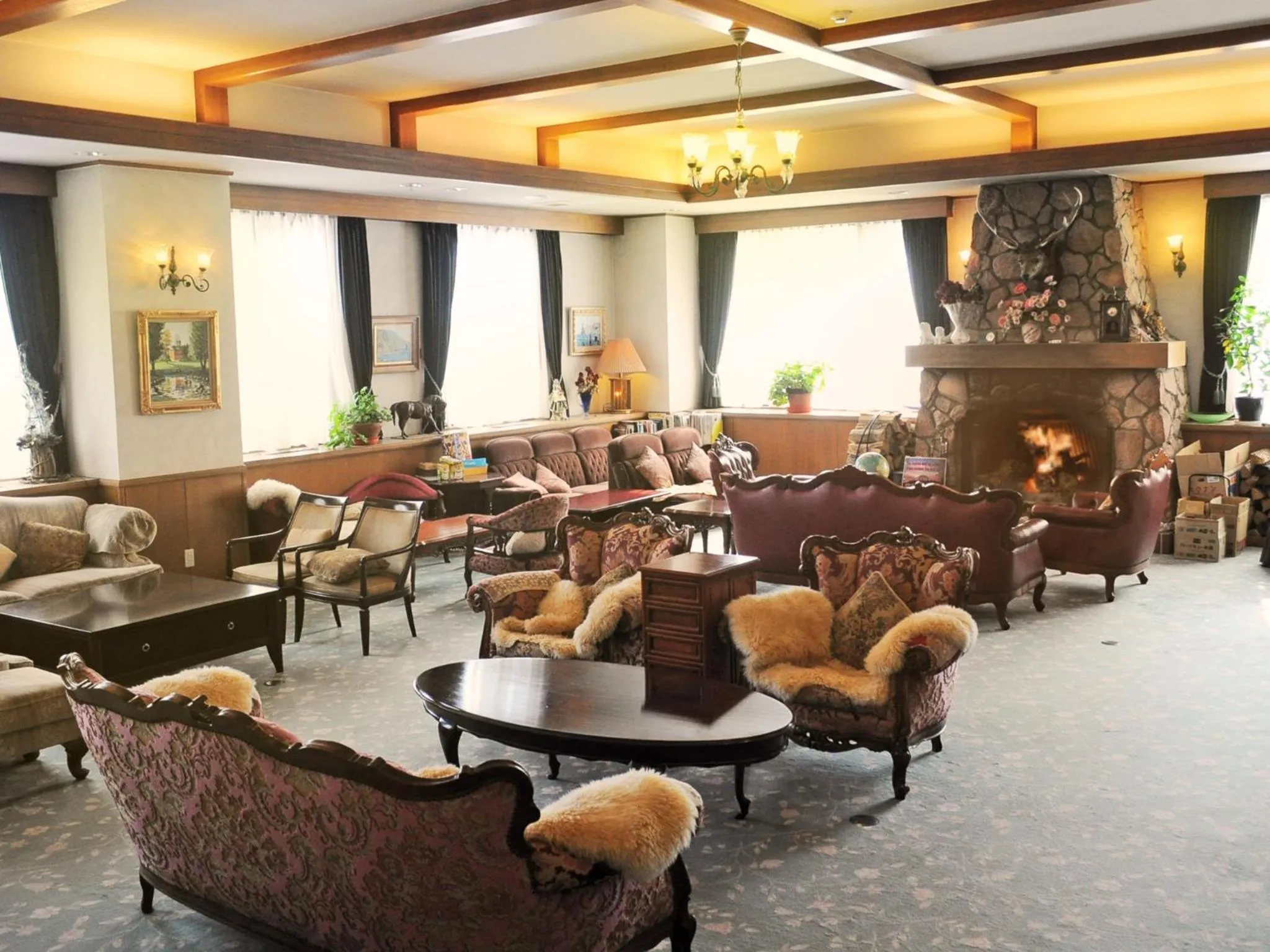 Communal lounge/ TV room in Niseko Park Hotel