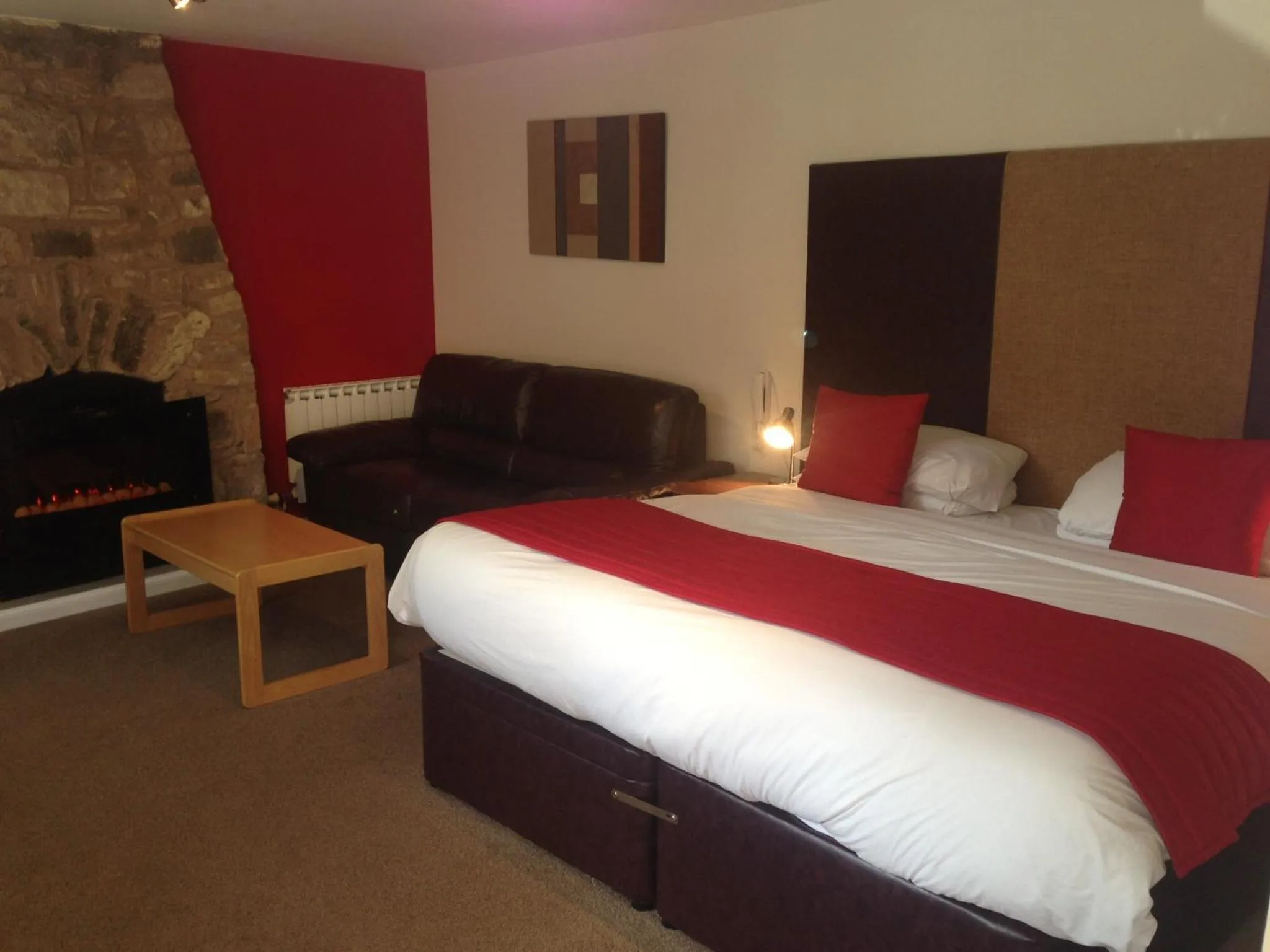 Bed in Aberdour Hotel, Stables Rooms & Beer Garden