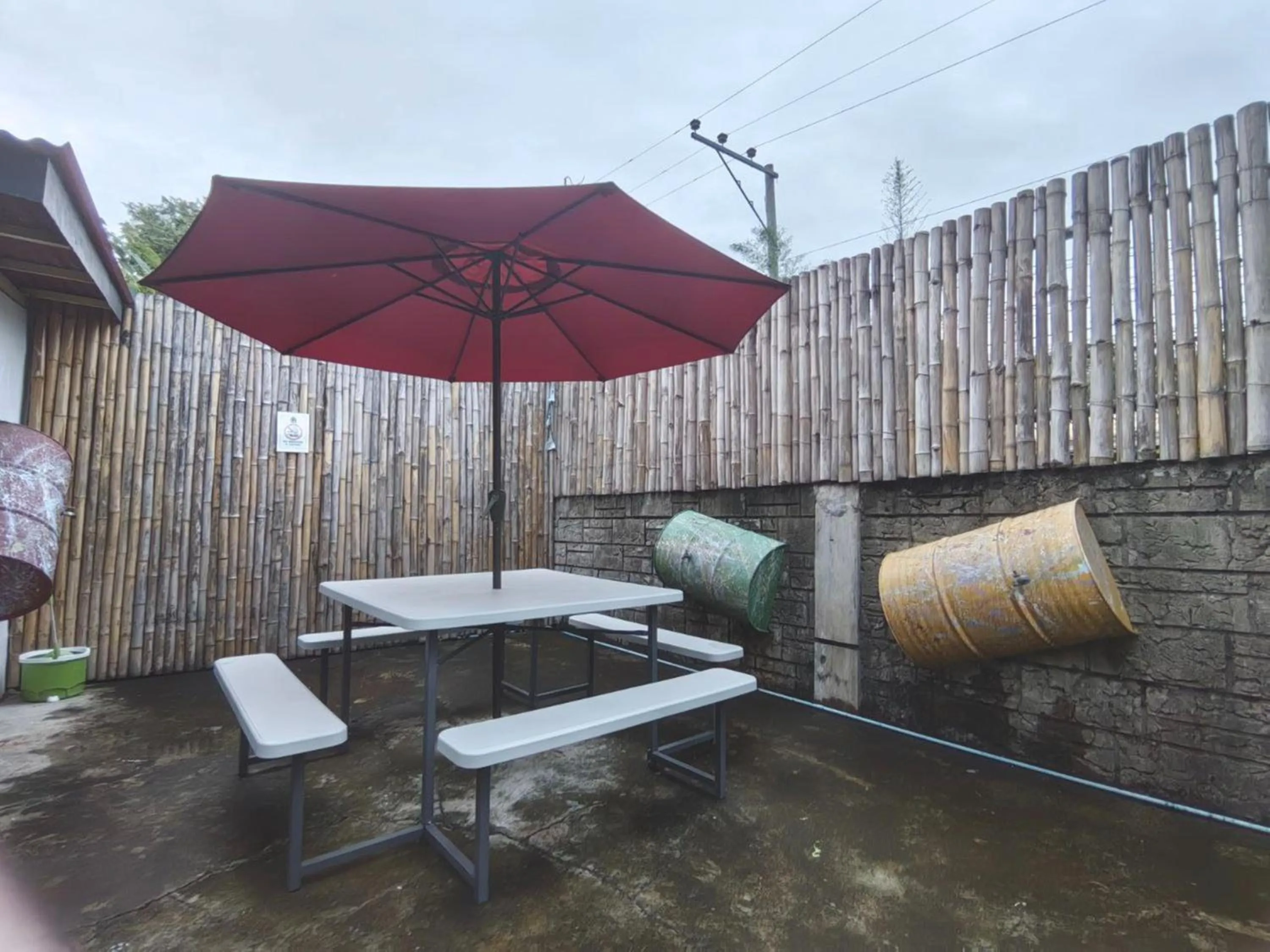 Patio in Nappers Hostel