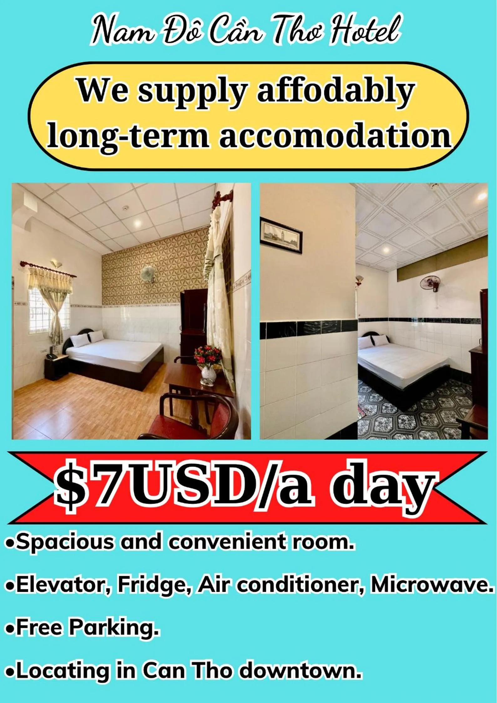 Bed in Nam Đô Hotel Cần Thơ Downtown