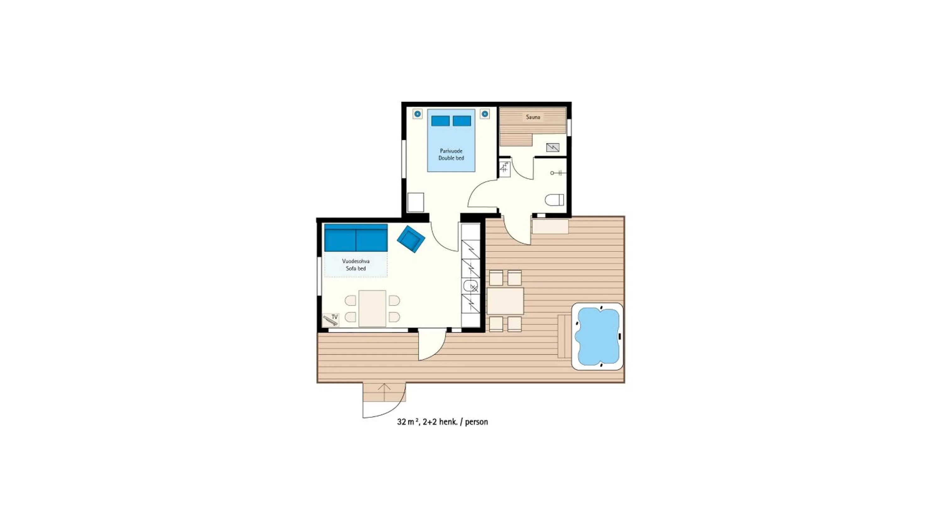 Floor plan in Santalahti Resort Cottages & Villas