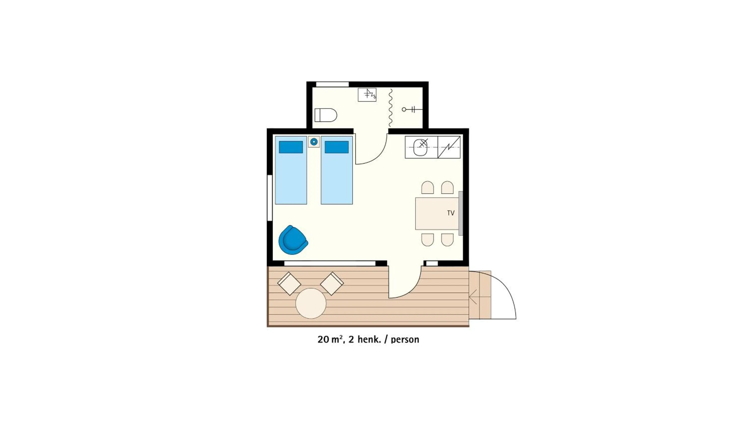 Floor plan in Santalahti Resort Cottages & Villas