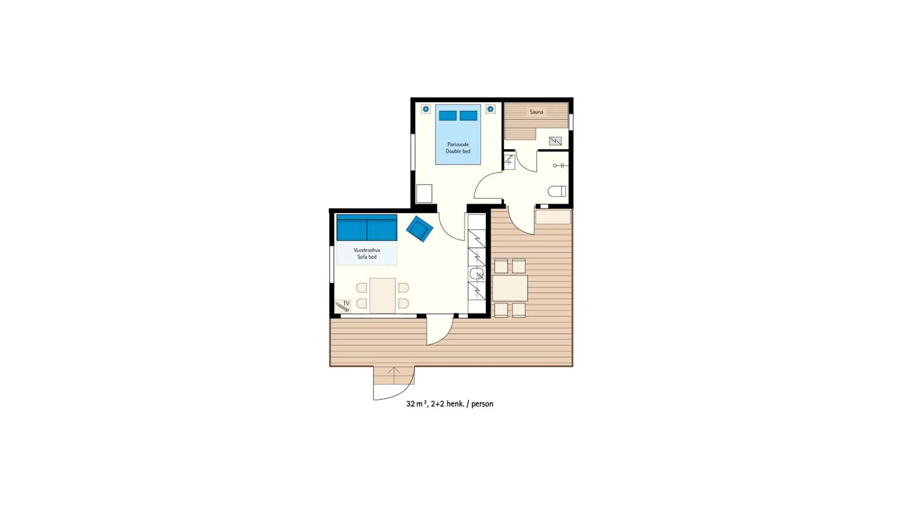 Floor plan in Santalahti Resort Cottages & Villas