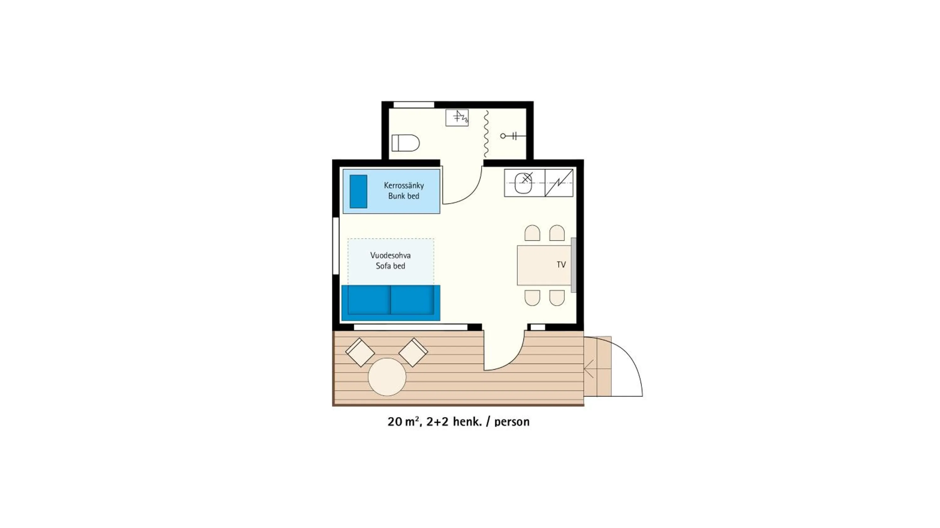 Floor plan in Santalahti Resort Cottages & Villas