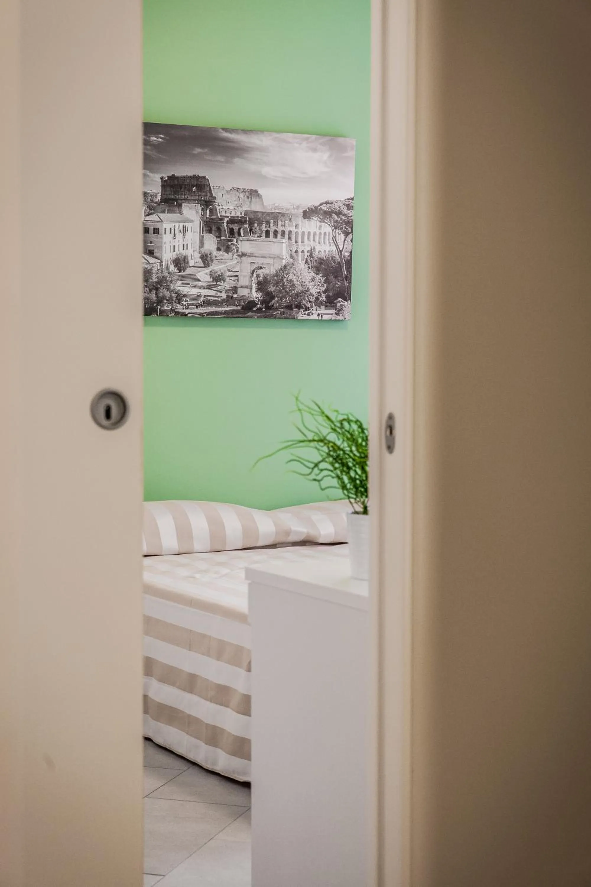 Bed in Vatican Rooms Holiday in Rome