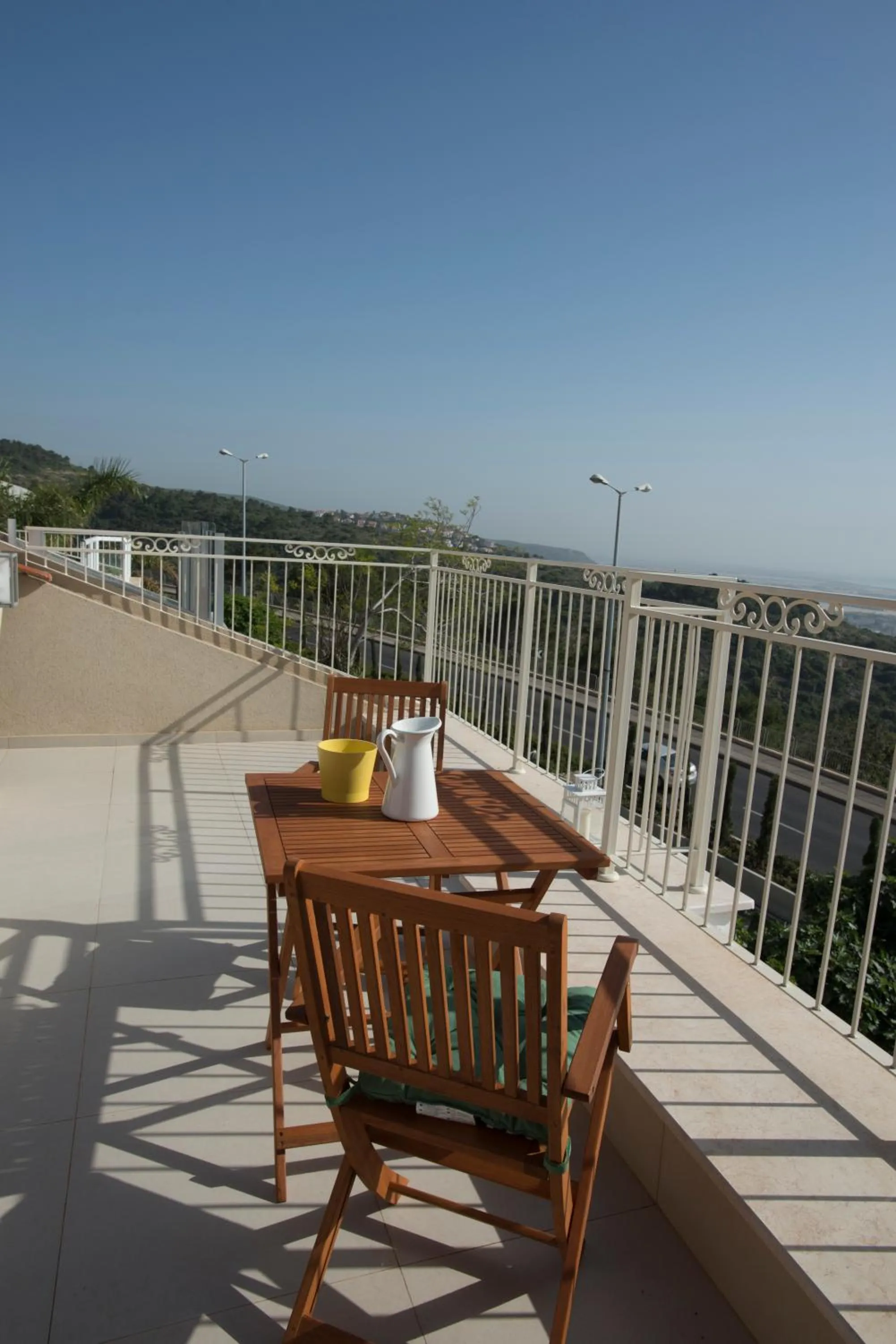 Balcony/Terrace in Eshkol Housing Haifa - Luxury Villa Panoramic Sea View חיפה כרמל