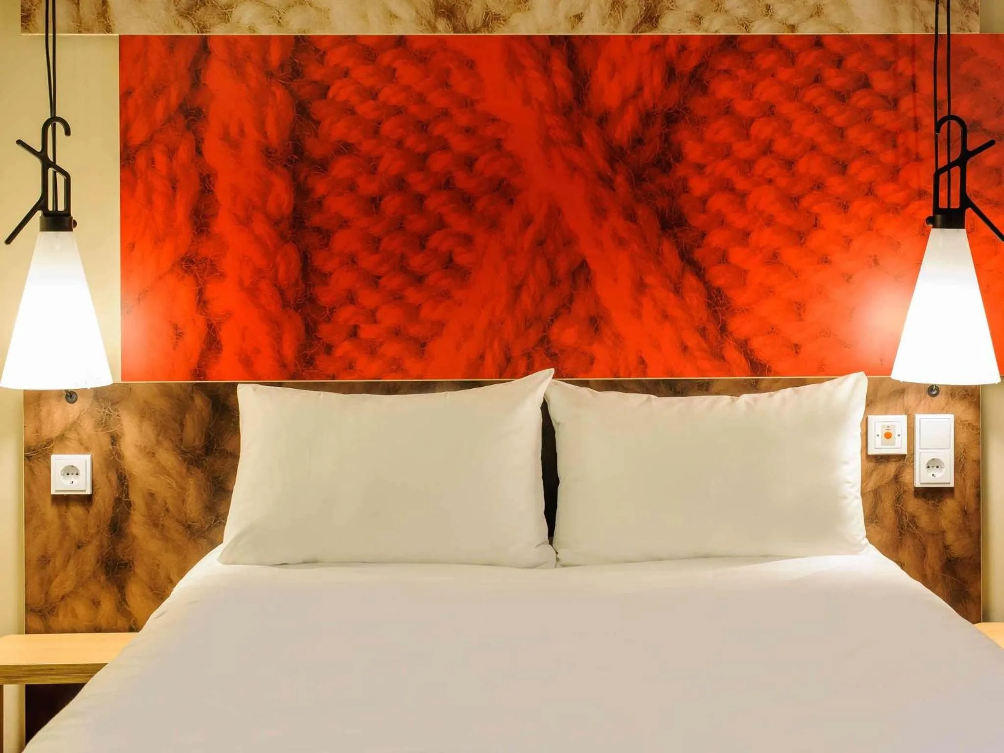 Decorative detail, Bed in Ibis Hamburg City