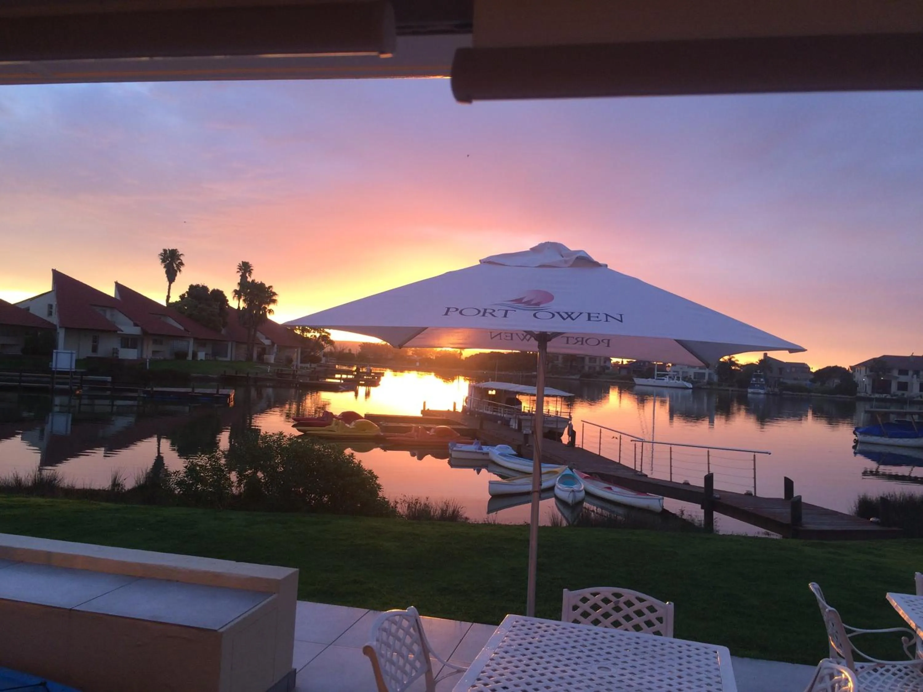 Sunset in First Group Port Owen Marina